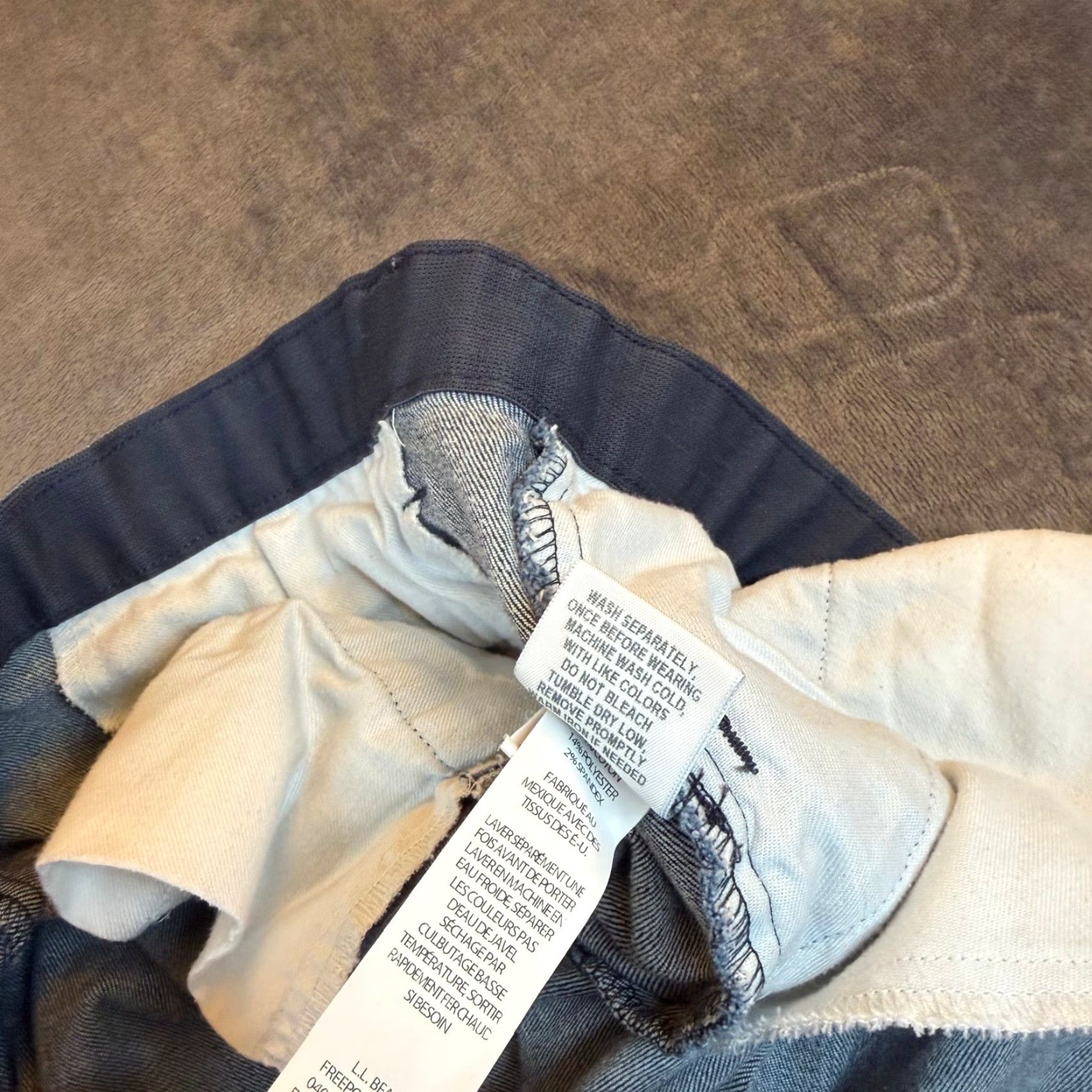 Vintage LL Bean Classic Fit Wide Leg Jeans Dark Wash Blue Stretch Denim Womens Size 20 R Size 42" / US 20 - 7 Thumbnail
