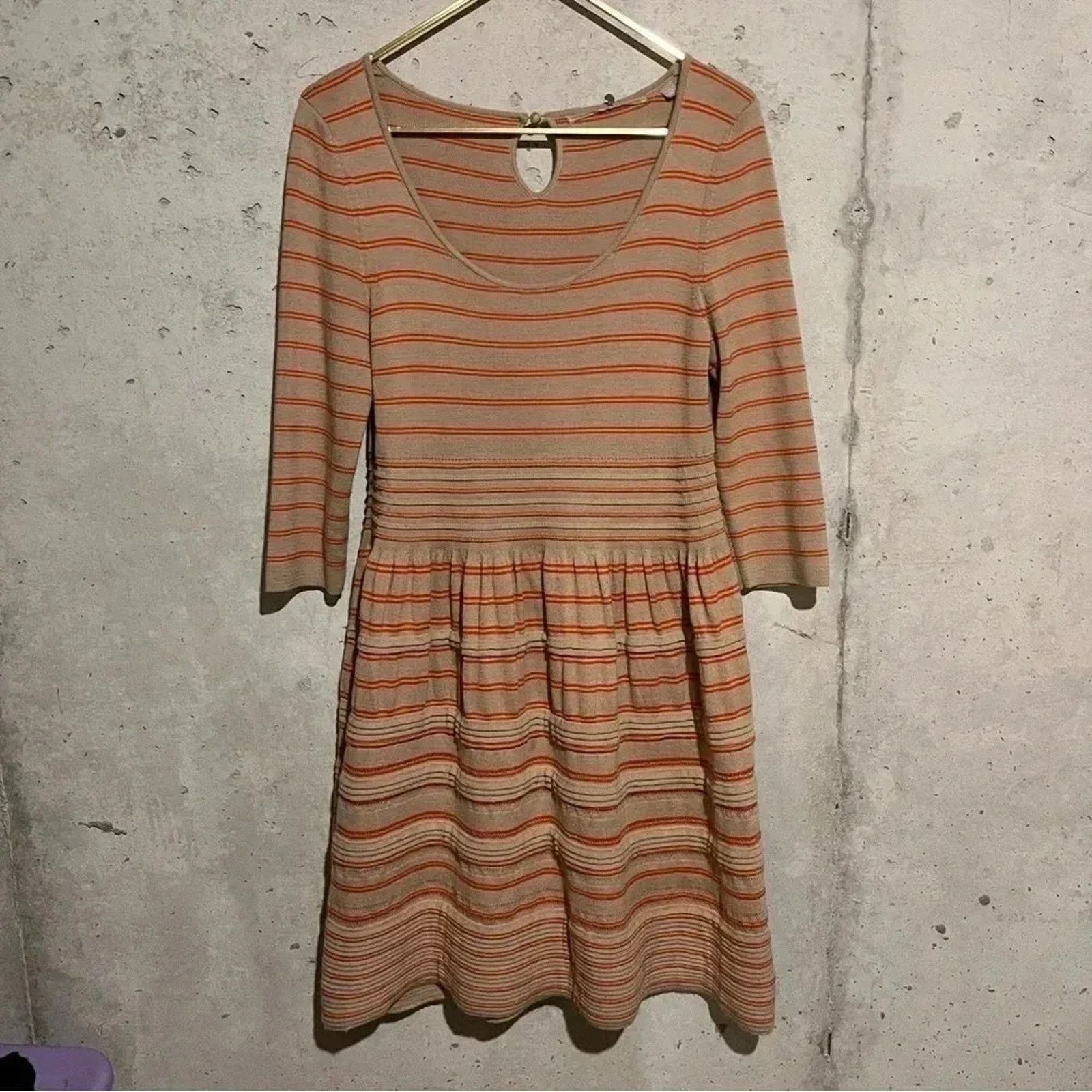 Anthropologie Anthropologie Knitted and Knotted Knit Elodie Sweater Dress Size L / US 10 / IT 46 - 1 Thumbnail