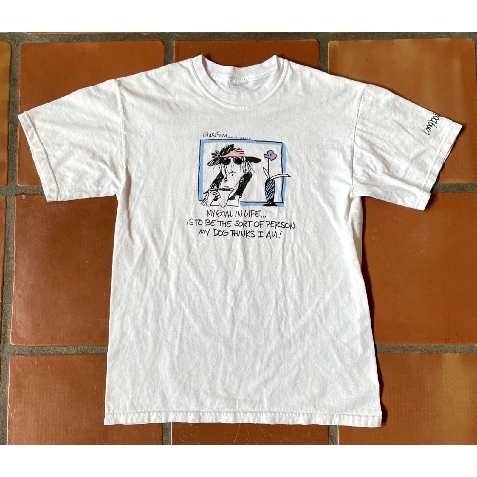 Vintage VINTAGE Emerson Quillin Comic 2002 Y2K Mens M White Graphic Print T-Shirt Size US M / EU 48-50 / 2 - 2 Thumbnail