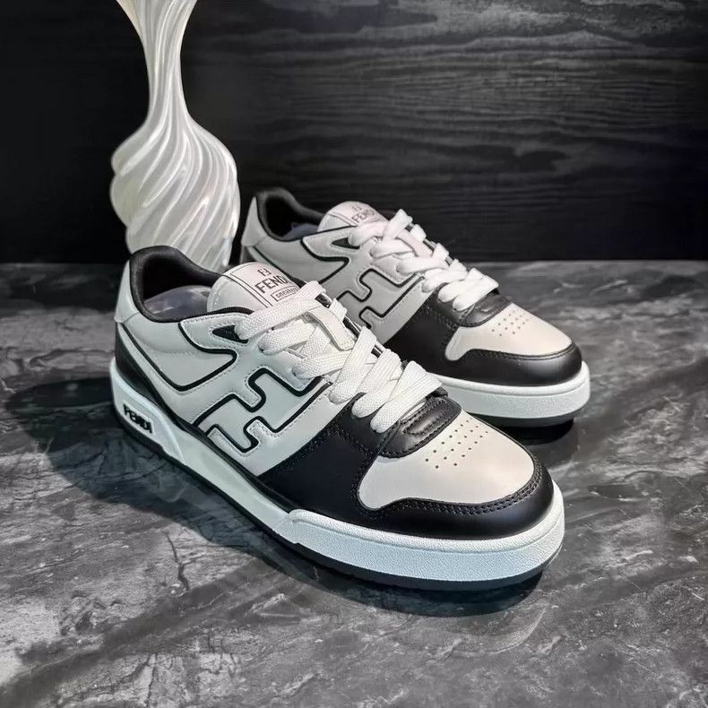 Fendi Fendi Black and White LowTop Sneakers Size US 9 / EU 42 - 3 Thumbnail