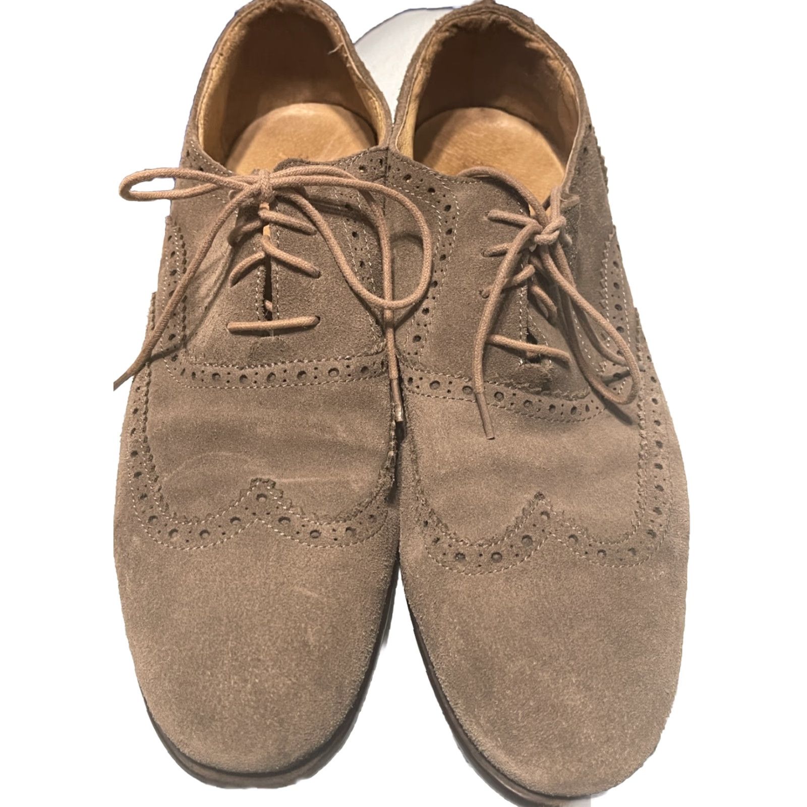 John Varvatos John Varvatos USA Gray Suede Casual Wingtip Derby Oxford Mens 11 M Size US 11 / EU 44 - 2 Thumbnail