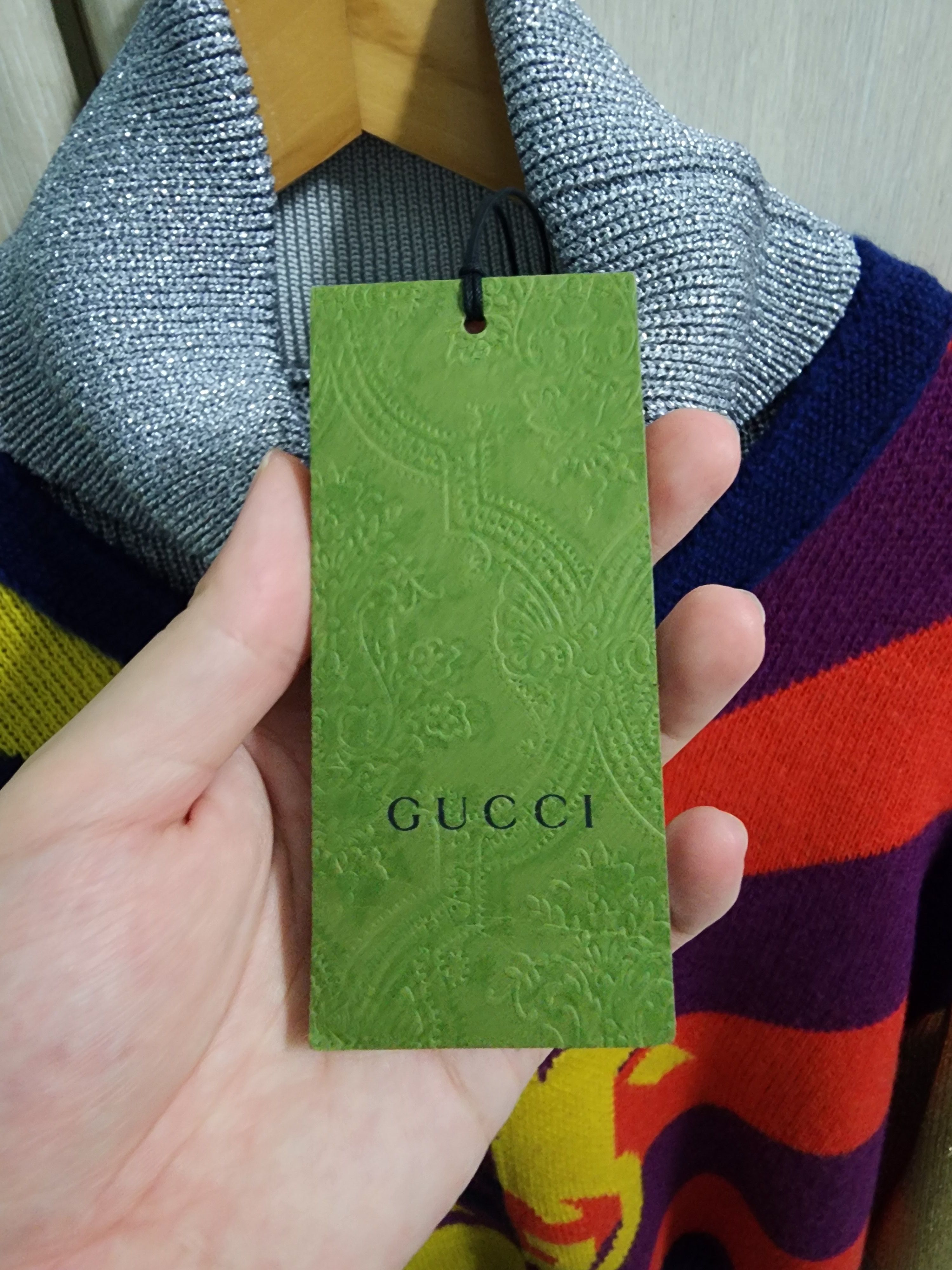 Gucci Striped Jacquard Wool Knit Sweater Size US L / EU 52-54 / 3 - 6 Thumbnail