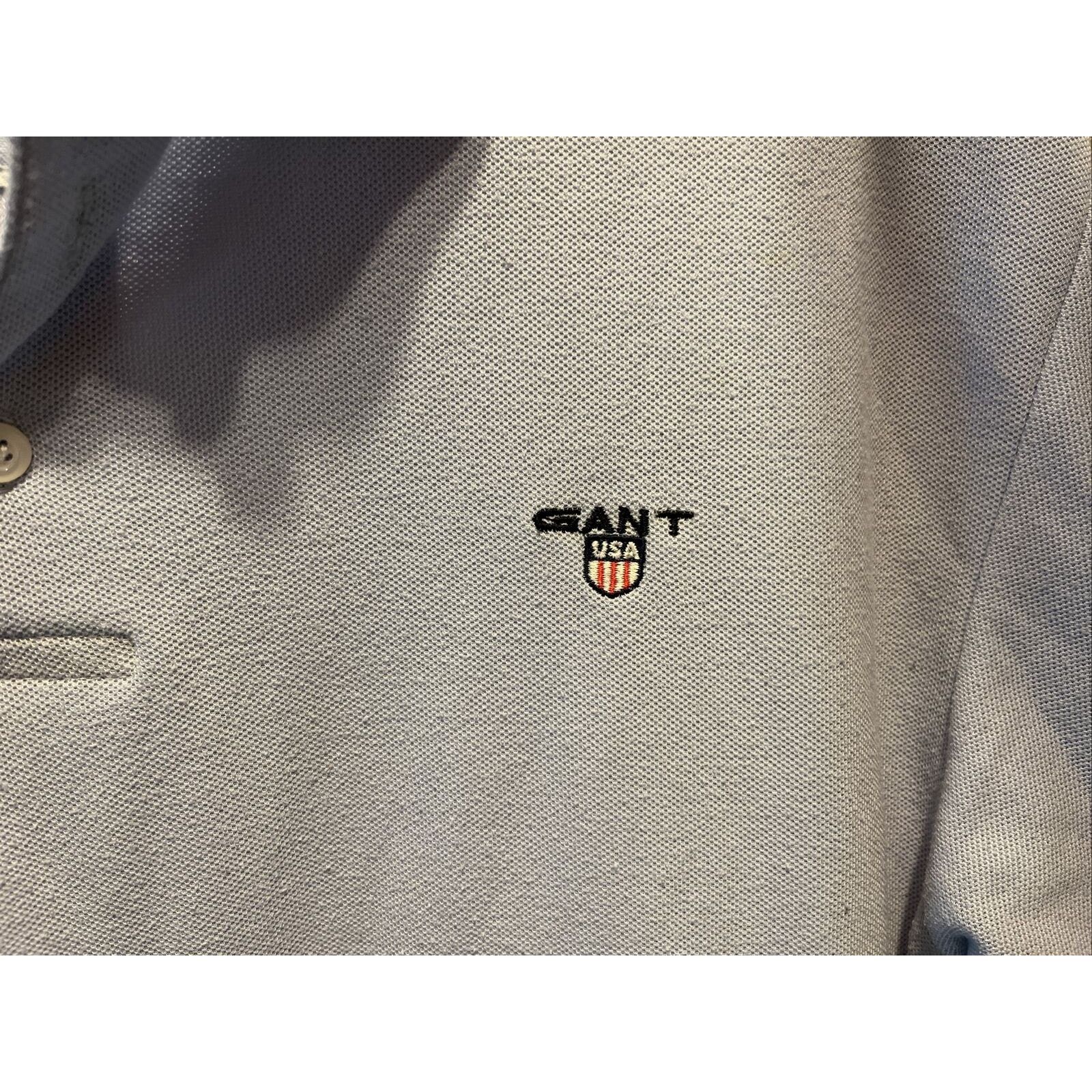 Gant Gant Vintage Men’s M Light Blue 1/4 Button Cotton Polo Shirt Size US M / EU 48-50 / 2 - 6 Thumbnail