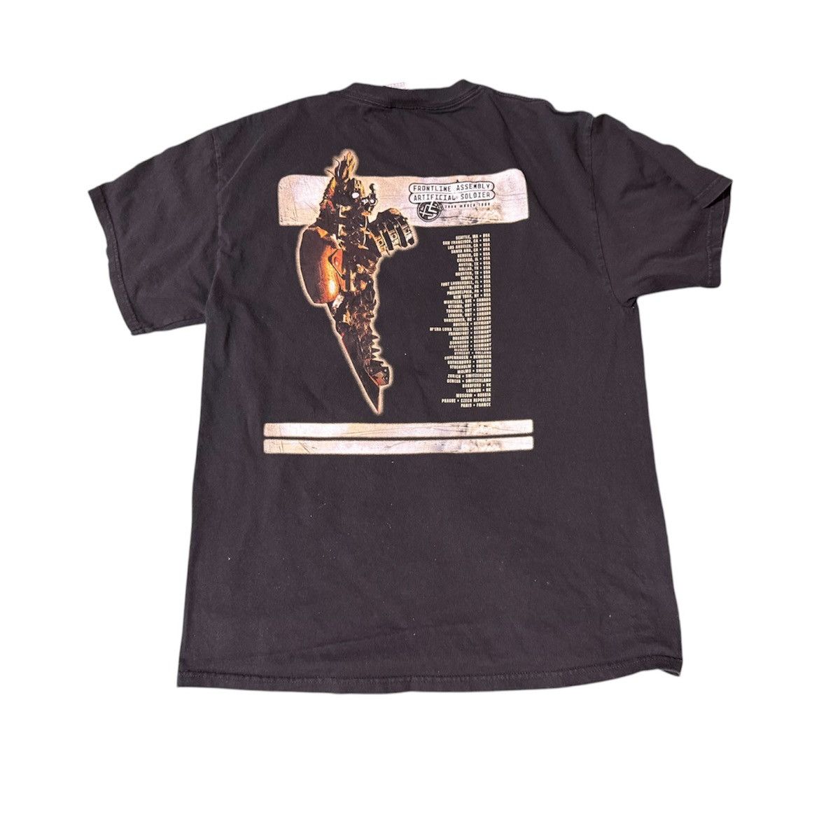 Vintage Vintage 00s Frontline Assembly Artificial Soldier T-Shirt Size US L / EU 52-54 / 3 - 2 Thumbnail