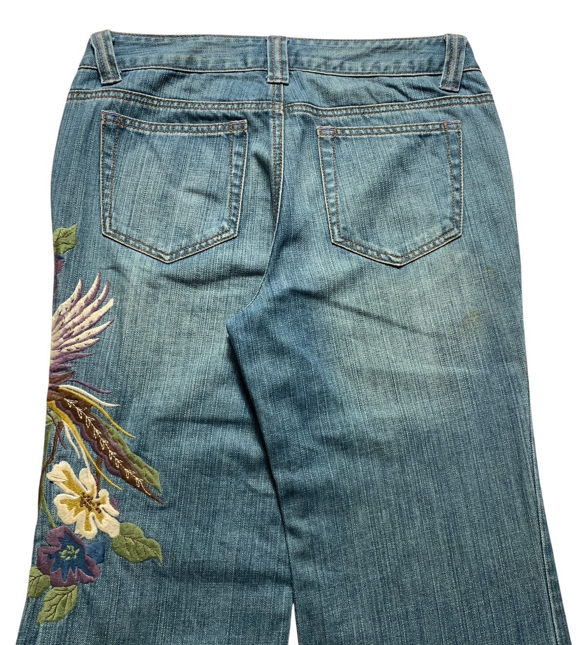 Karakuri Tamashii Bucolique Karakuri Tamashii Phoenix Embroidery Flared Jeans Size US 29 - 11 Thumbnail