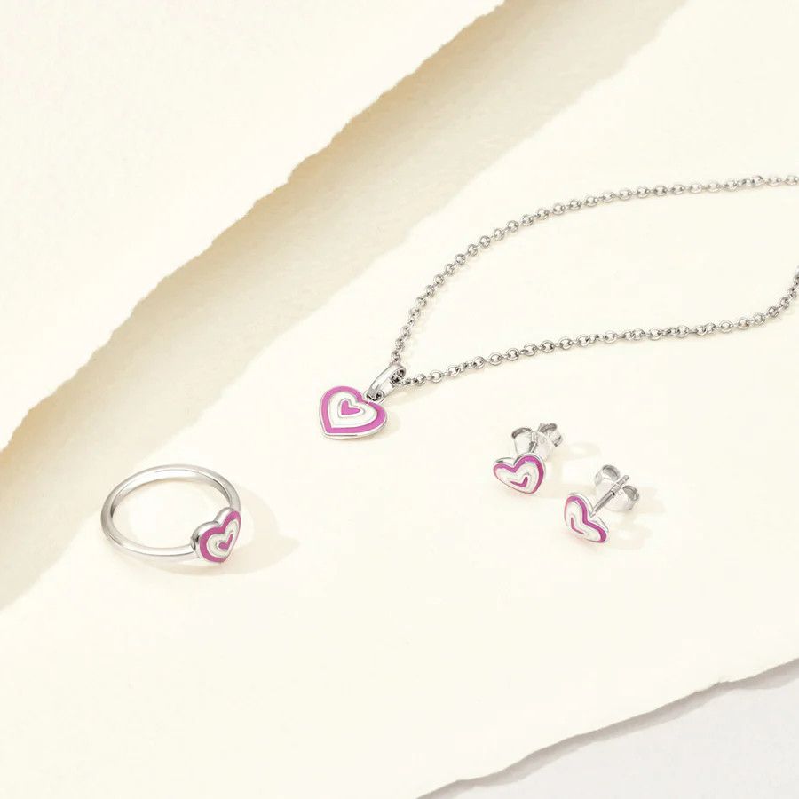 Other Lovestruck Heart Enamel Girls Pendant Size ONE SIZE - 3 Thumbnail