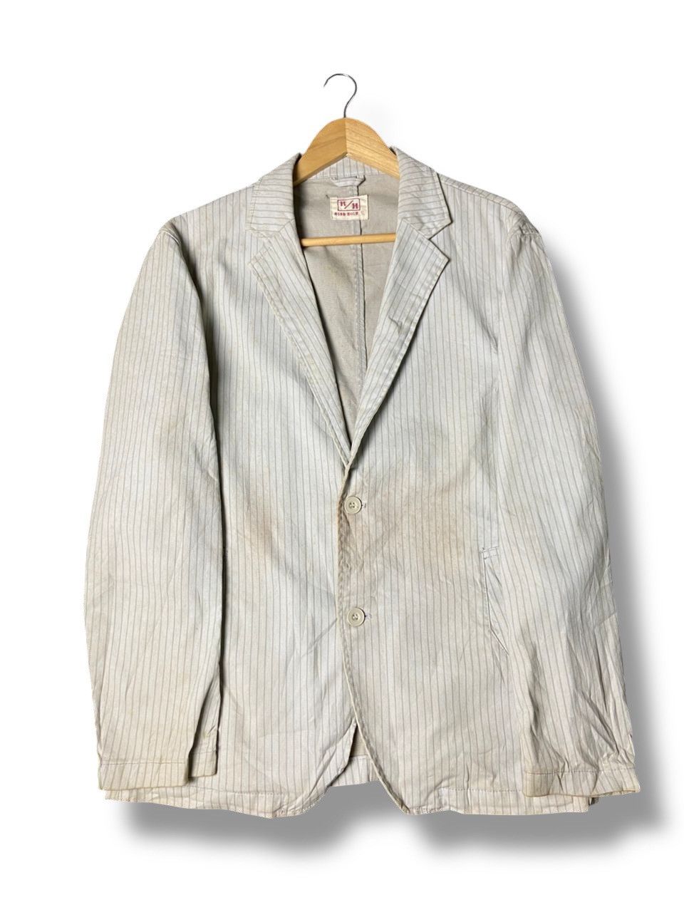 Japanese Brand Vintage RUSH HOUR Stripes Light Blazer (137) Size US XL / EU 56 / 4 - 1 Thumbnail