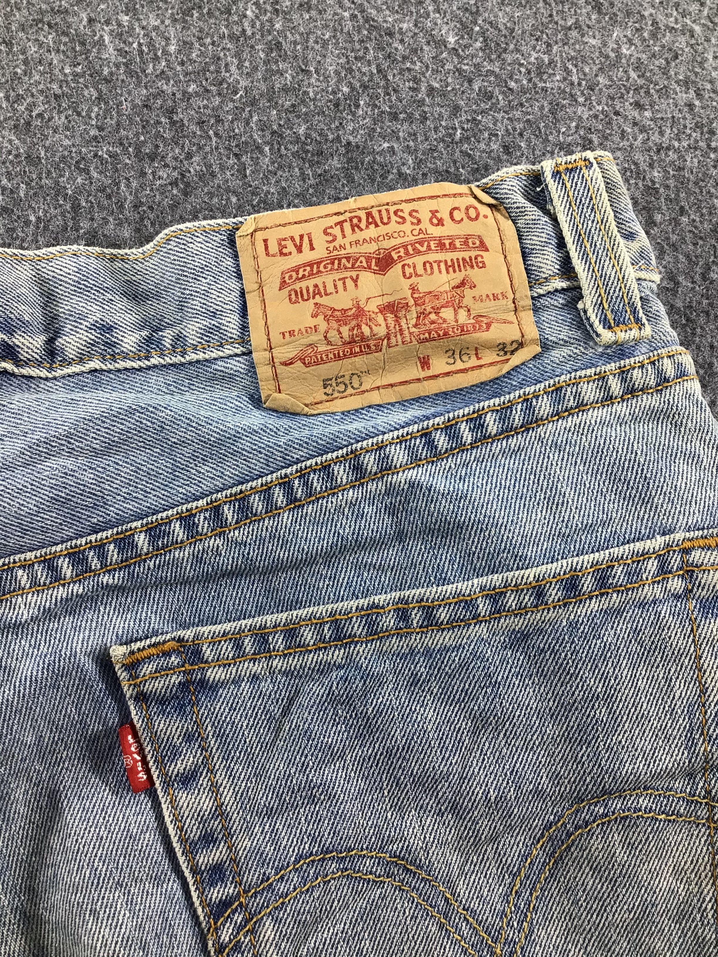 Levi's Vintage Levis 550 Jeans Dirty Light Wash - J500 Size US 37 - 5 Thumbnail
