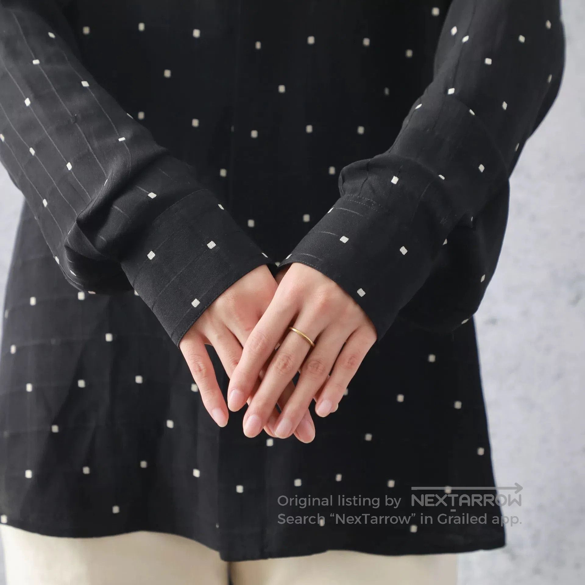 Yves Saint Laurent YSL Silk Checkered Black White Shirt. Size S / US 4 / IT 40 - 4 Thumbnail
