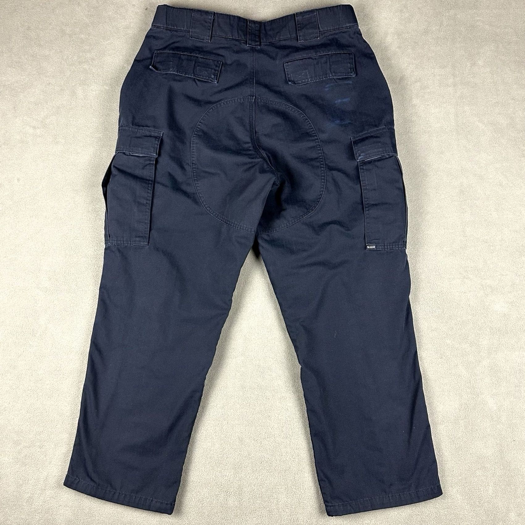 Vintage 5.11 Tactical Pants Mens Large Short Blue Ripstop High-Performance Casual Workwear Cargo Pockets USA Size US 33 - 2 Thumbnail