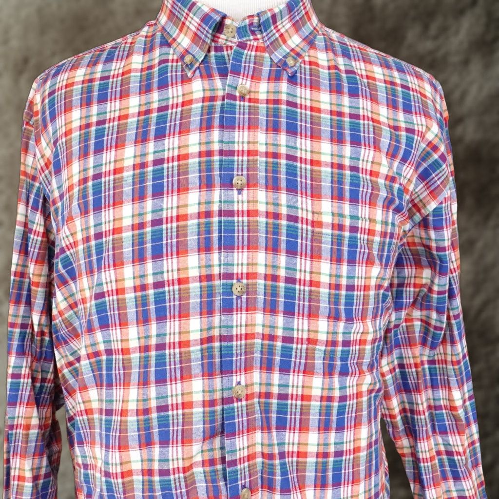 Charles Tyrwhitt Vintage Charles Tyrwhitt Men's 2XL Plaid Linen Blend Casual Button-Down Shirt Size US XXL / EU 58 / 5 - 1 Thumbnail