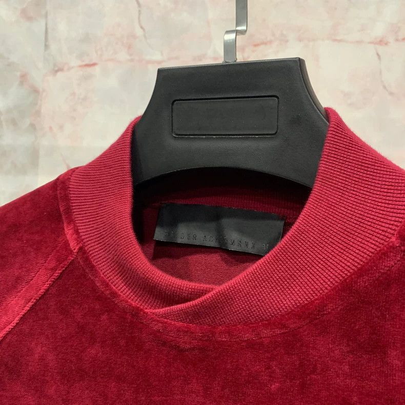 Haider Ackermann haider ackermann Wine red velvet pullover long sleeve Size US M / EU 48-50 / 2 - 3 Thumbnail