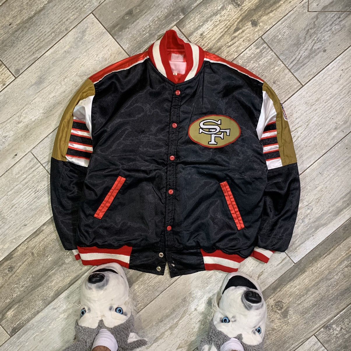NFL × Vintage ✅OFFERS. SAN FRANCISCO JACKET WITH FOOTBALL HELMET Size US L / EU 52-54 / 3 - 6 Thumbnail