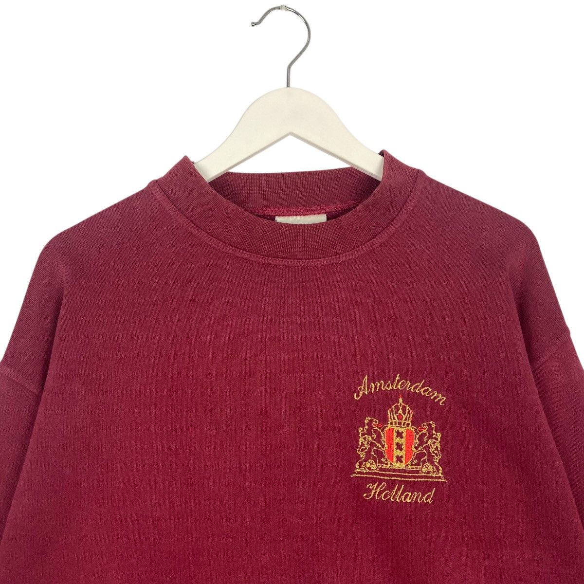Vintage Vintage 80/90s Amsterdam Holland Small Logo Sweatshirt Red Size US M / EU 48-50 / 2 - 4 Thumbnail