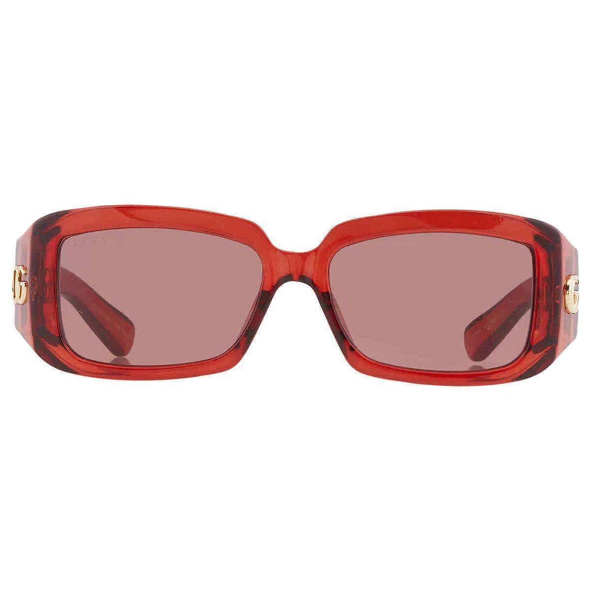 Gucci NEW GUCCI GG1403SK-003 Burgundy Size ONE SIZE - 4 Thumbnail