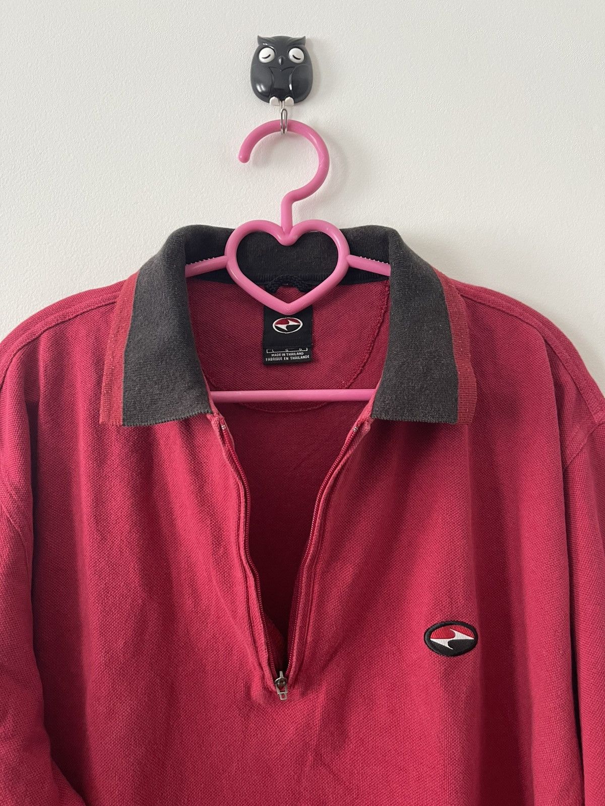 Nike Rare Vintage NIKE Long Sleeve Polo Shirt Size US L / EU 52-54 / 3 - 3 Thumbnail