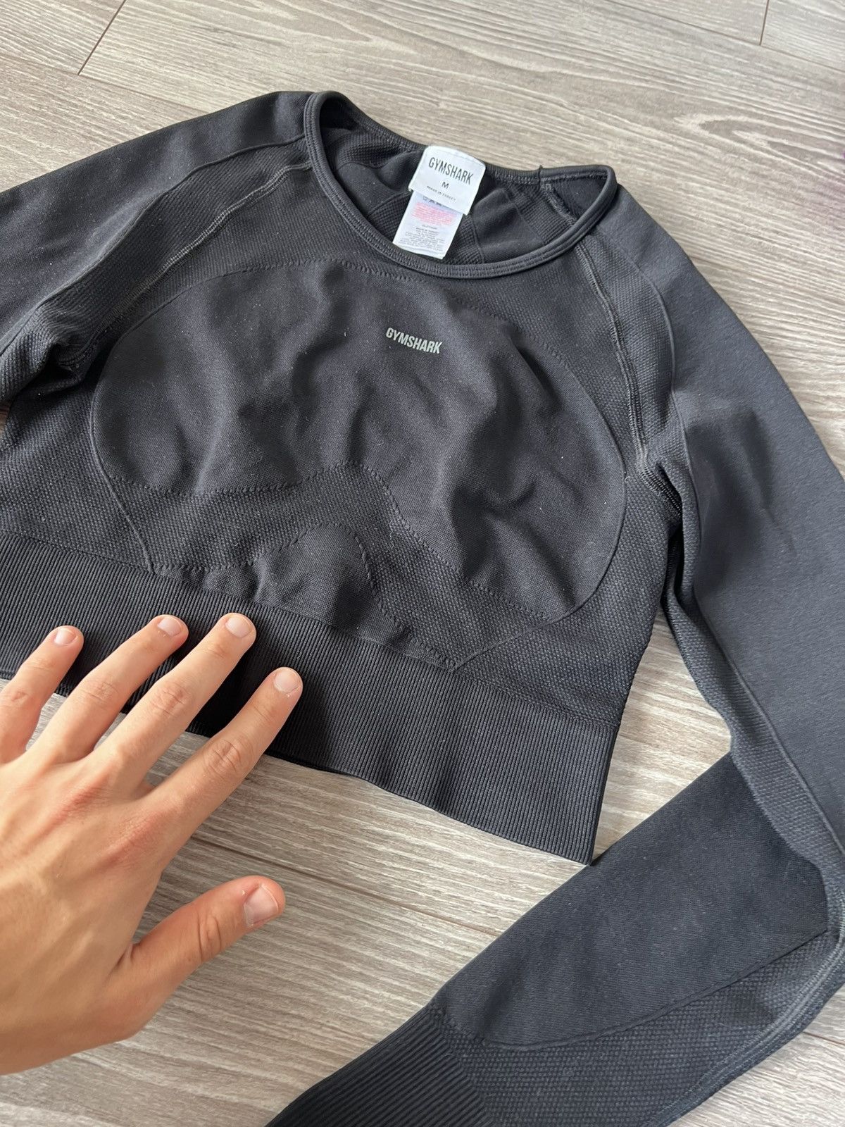 Gymshark ‼️Gymshark Womans Long Sleeve Onyx Straight Fit Gym Top‼️ Size M / US 6-8 / IT 42-44 - 12 Thumbnail