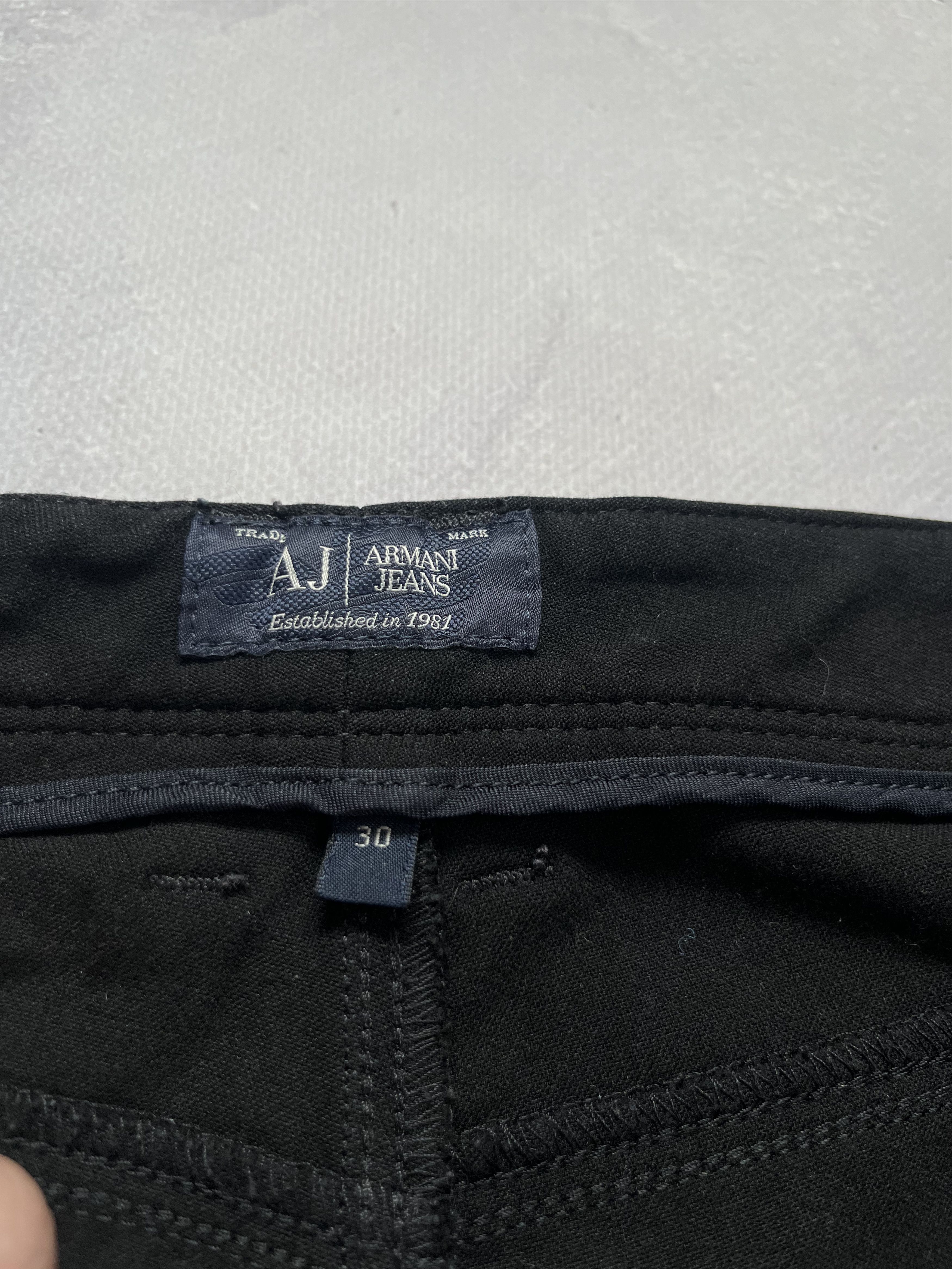 Armani Armani Jeans Metal Logo Mens' Black Pants Slim Fit Size US 30 / EU 46 - 7 Thumbnail