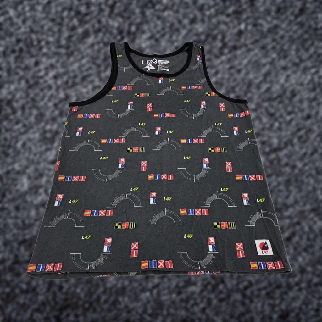 47 LRG 47 Mens Gray Tank Top Size Large Sleeveless Round Neck Cotton Polyester Embroidered Logo Premium Fit Shirt/Top Size US L / EU 52-54 / 3 - 1 Thumbnail