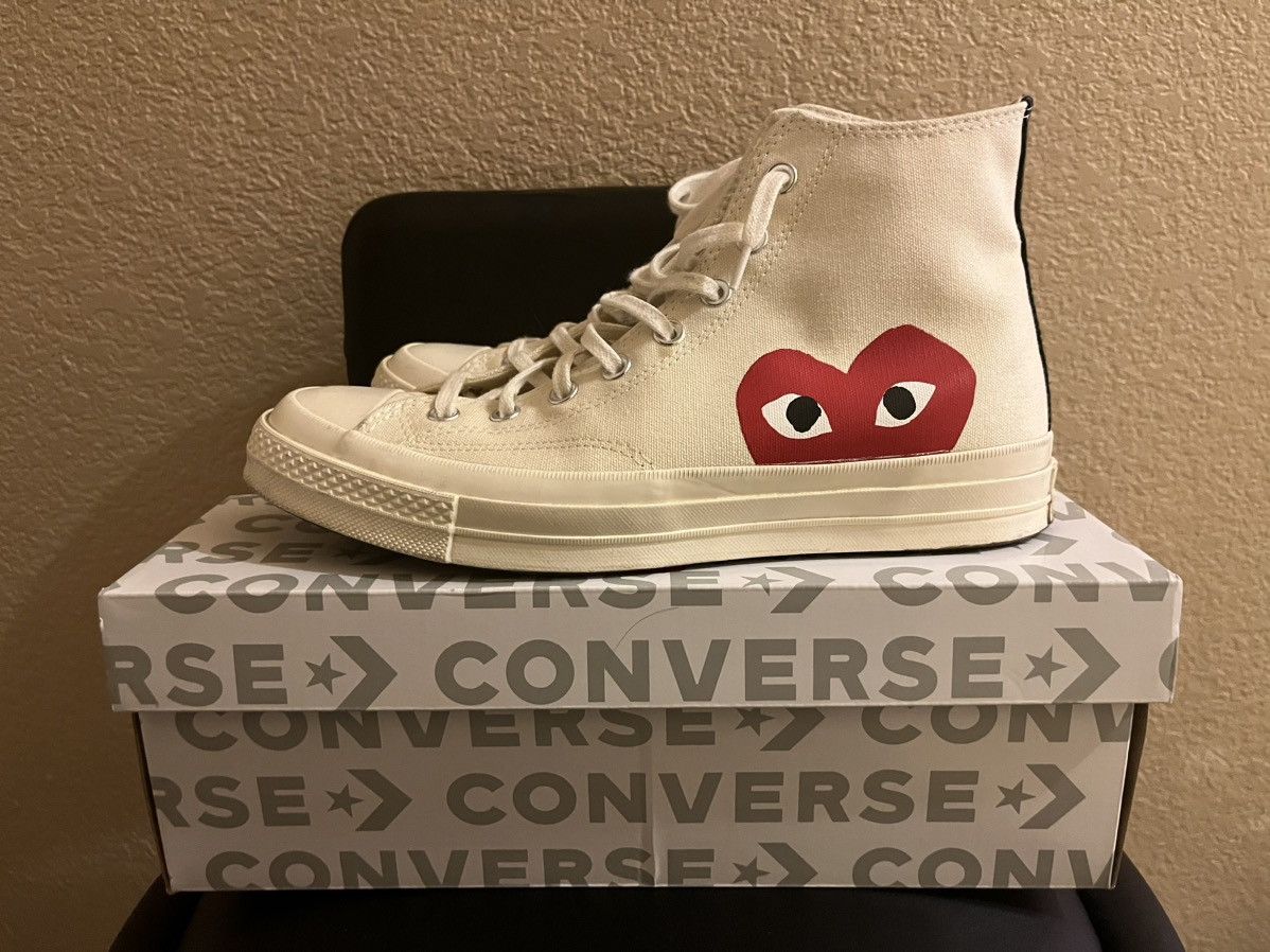 Comme des Garcons PLAY × Converse Converse x Comme Des Garçons High Top Sneakers Size US 10 / EU 43 - 6 Thumbnail