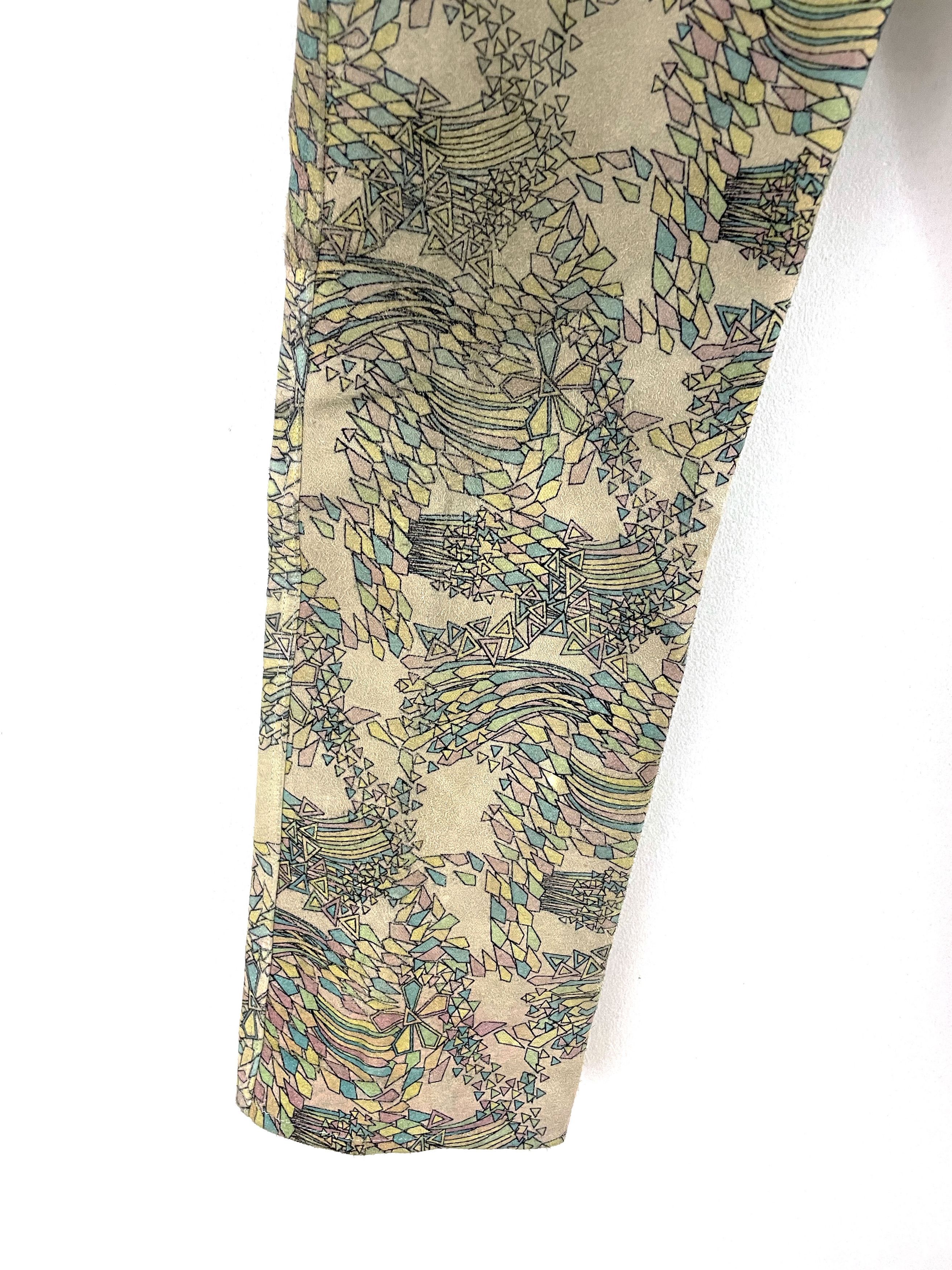 Comme des Garcons Homme Plus 2001 Psychedelic Suede Pants Size US 32 / EU 48 - 6 Thumbnail
