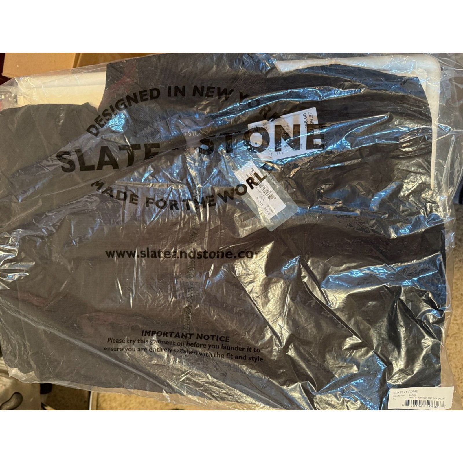 Slate & Stone Slate & Stone Nylon Ripstop Bomber Jacket Black size XL New Size US XL / EU 56 / 4 - 5 Thumbnail