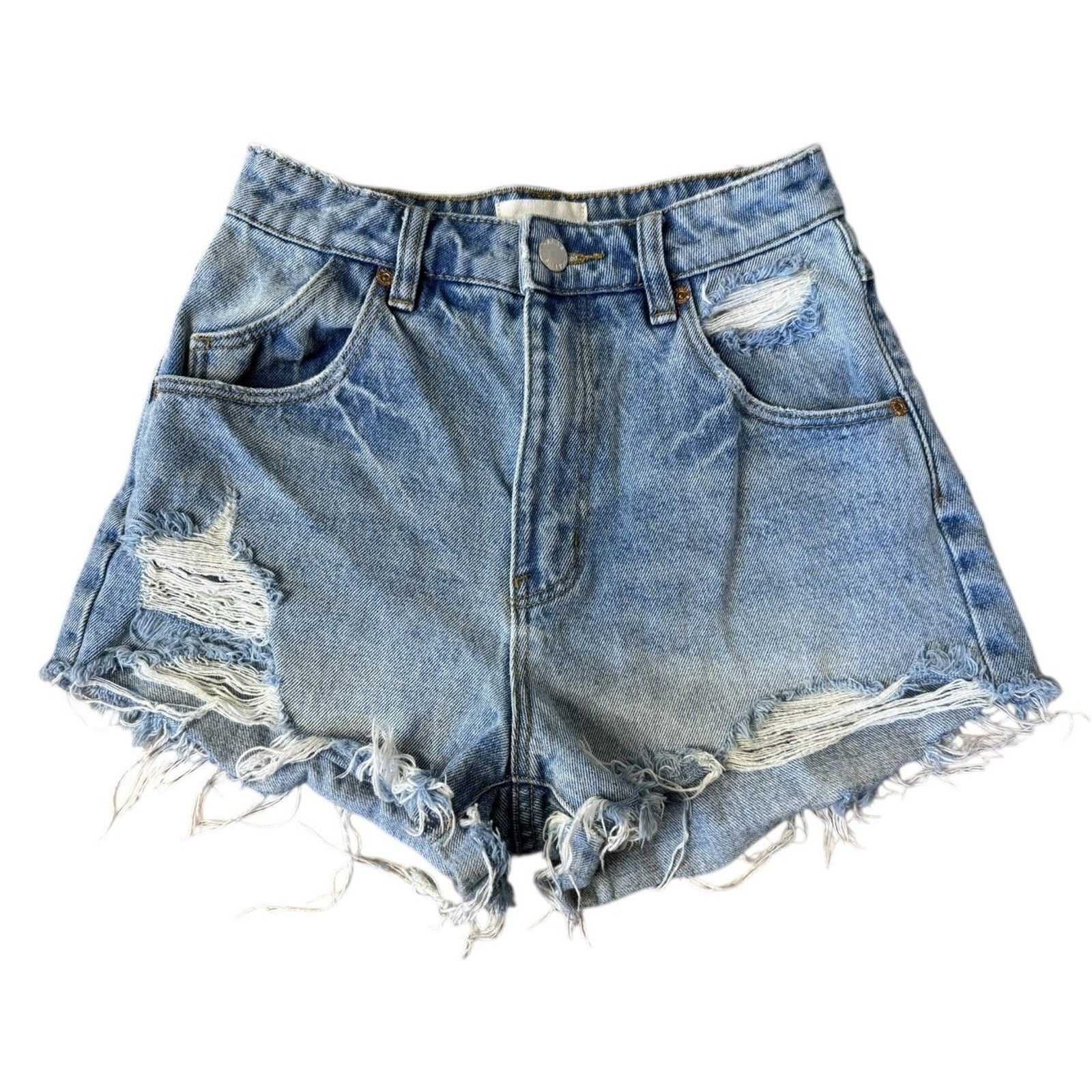 Rolla's ROLLA’S Dusters High Rise Slim Shorts G’Day Mate Aussie 5 23 Size 23" - 2 Thumbnail