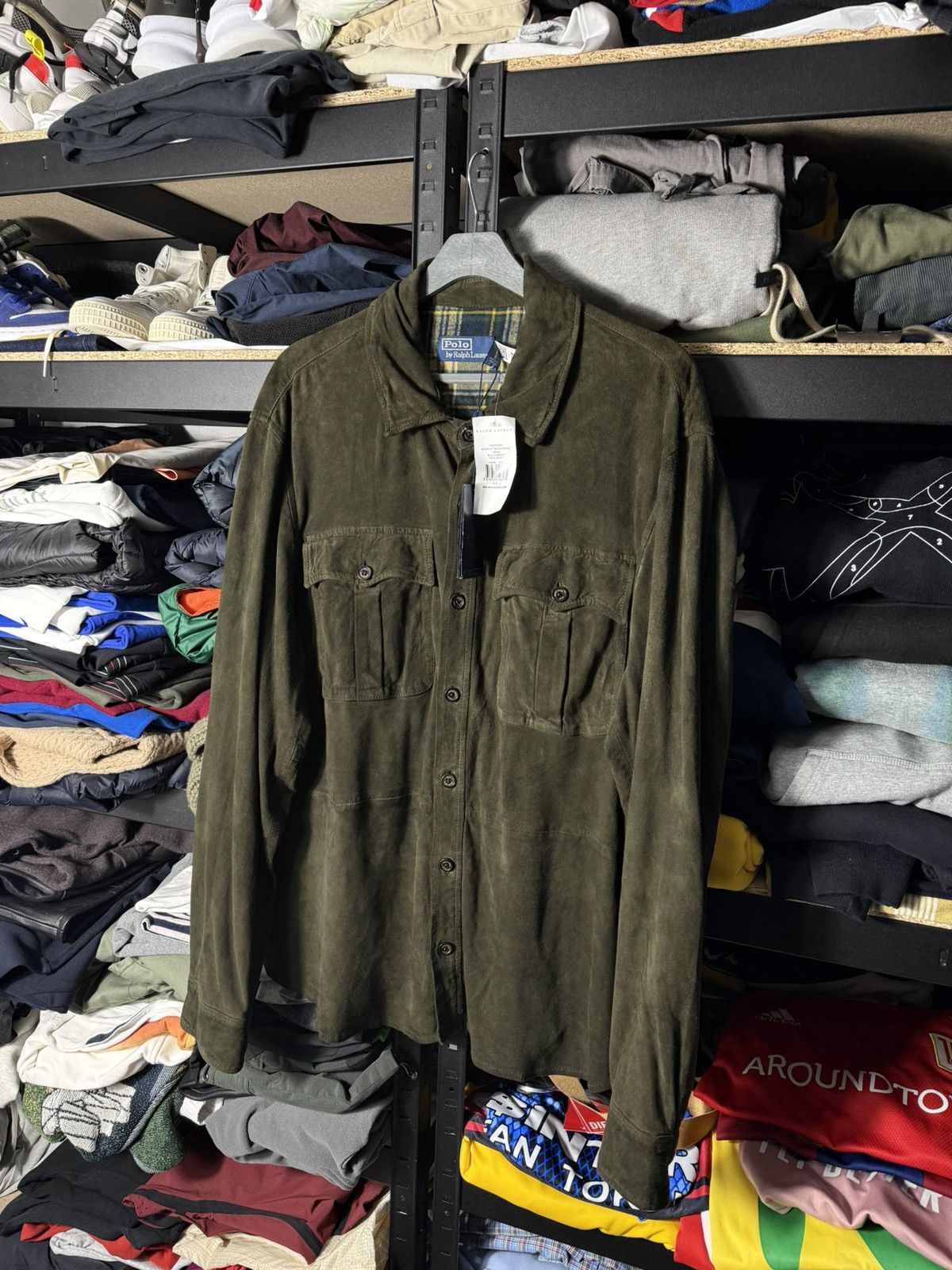 Polo Ralph Lauren Ralph Lauren Suede Utility Jacket Green Goat Leather Field L Size US L / EU 52-54 / 3 - 6 Thumbnail