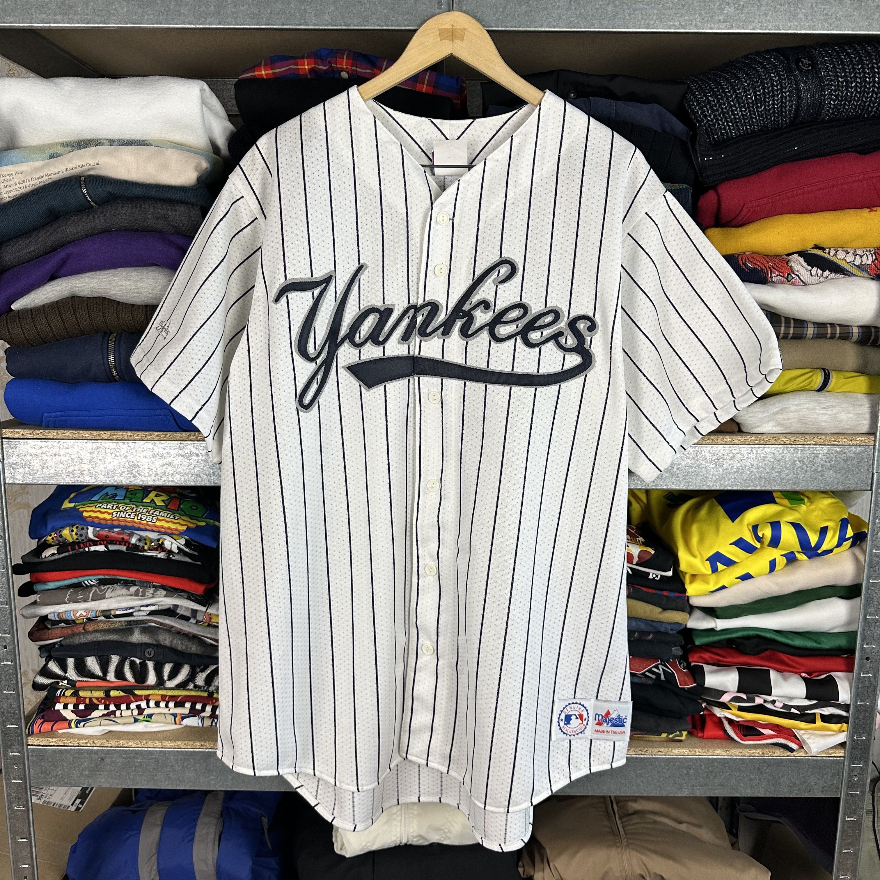 VTG New York Yankees Gray online Jersey Size L Authentic Majestic Made In USA