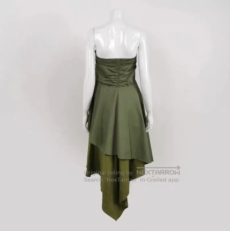 Loewe Loewe Irregular Green Cotton Summer Dress . Size M / US 6-8 / IT 42-44 - 2 Thumbnail