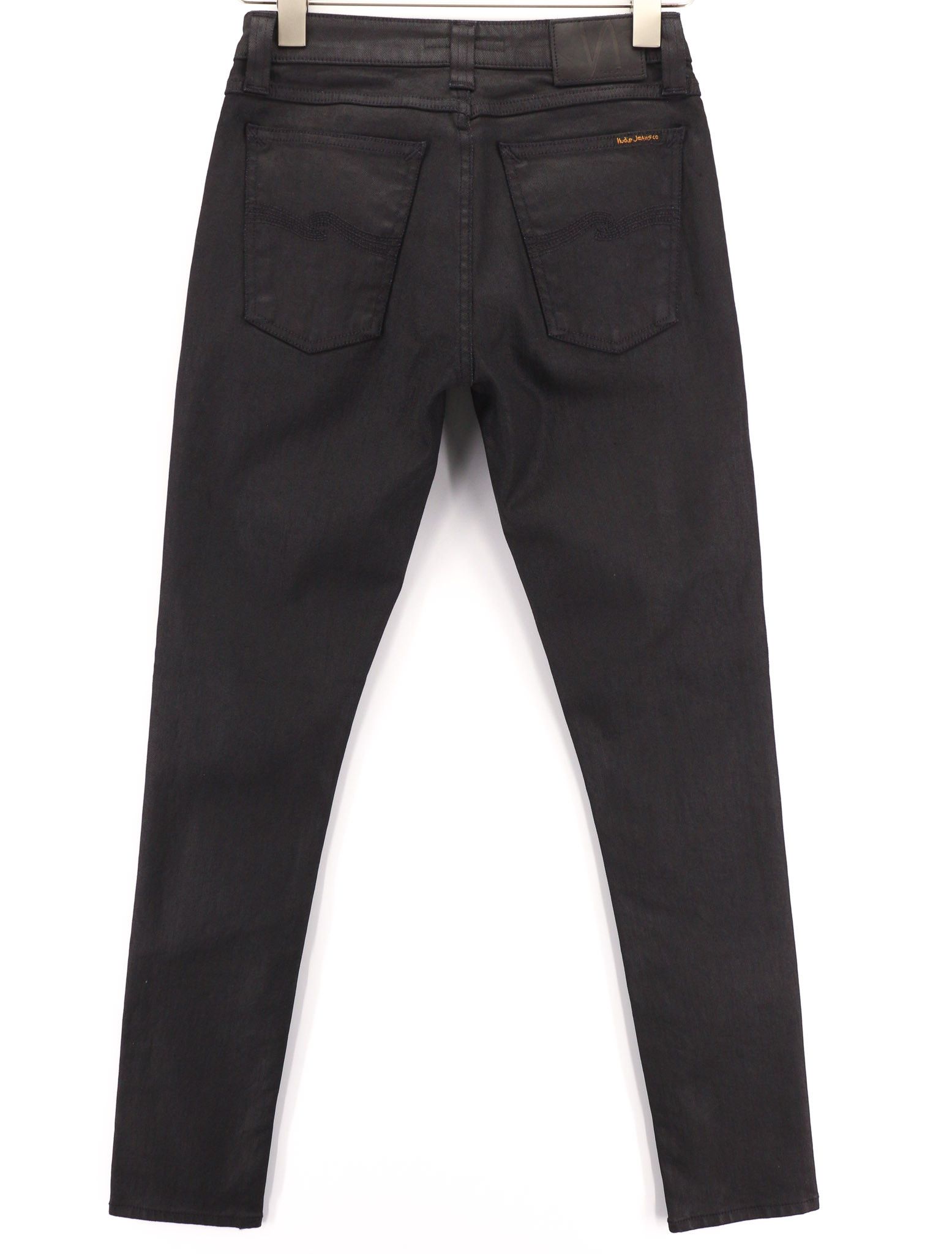 Nudie Jeans SKINNY LIN W28/L32 Black In Black Cotton Jeans 80477 Size US 28 / EU 44 - 2 Thumbnail