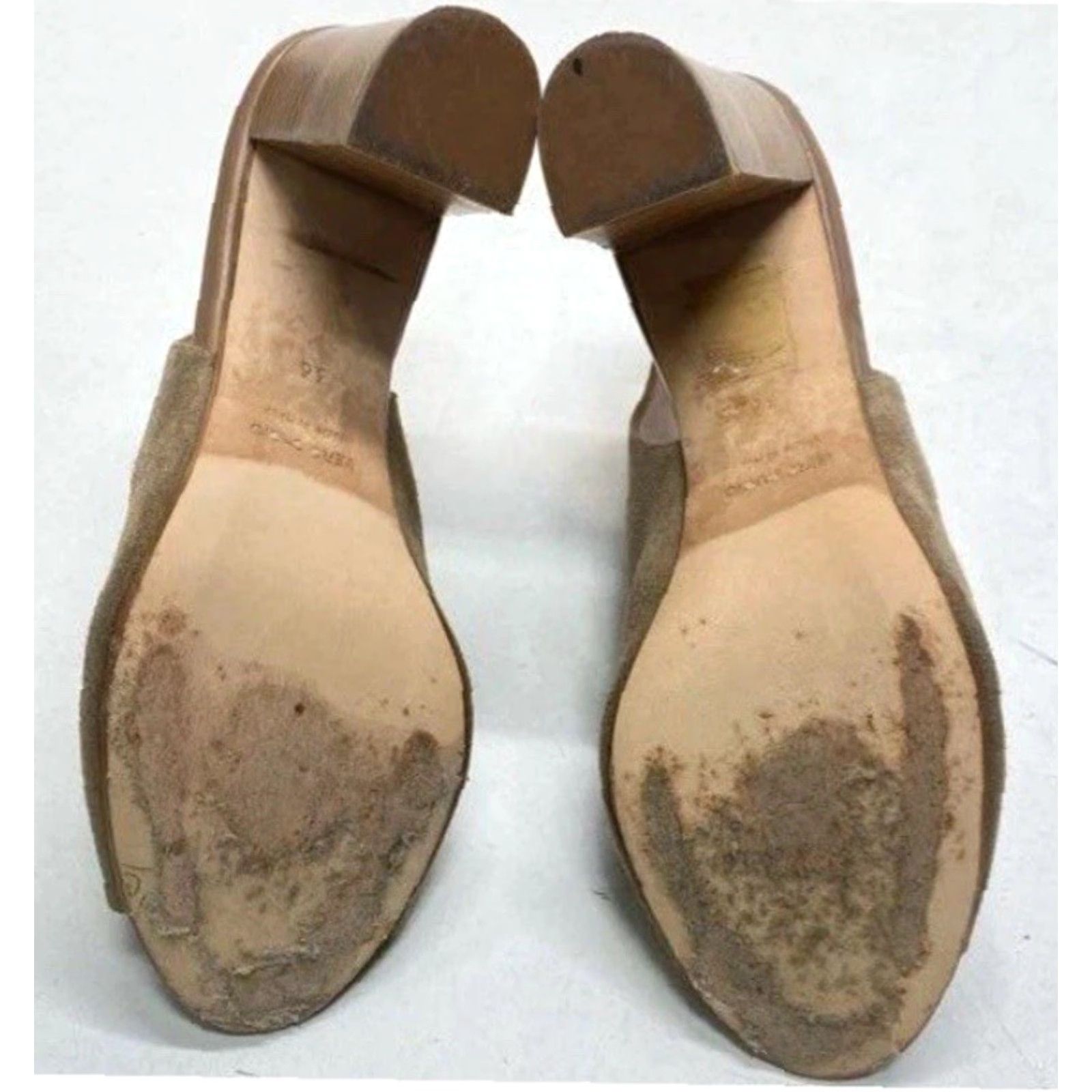 Vintage Womens Barneys New York Beige Suede Ankle Wrap Heels Casual Size 6 Italy Strappy | Womens Shoes Size US 6 / IT 36 - 6 Thumbnail