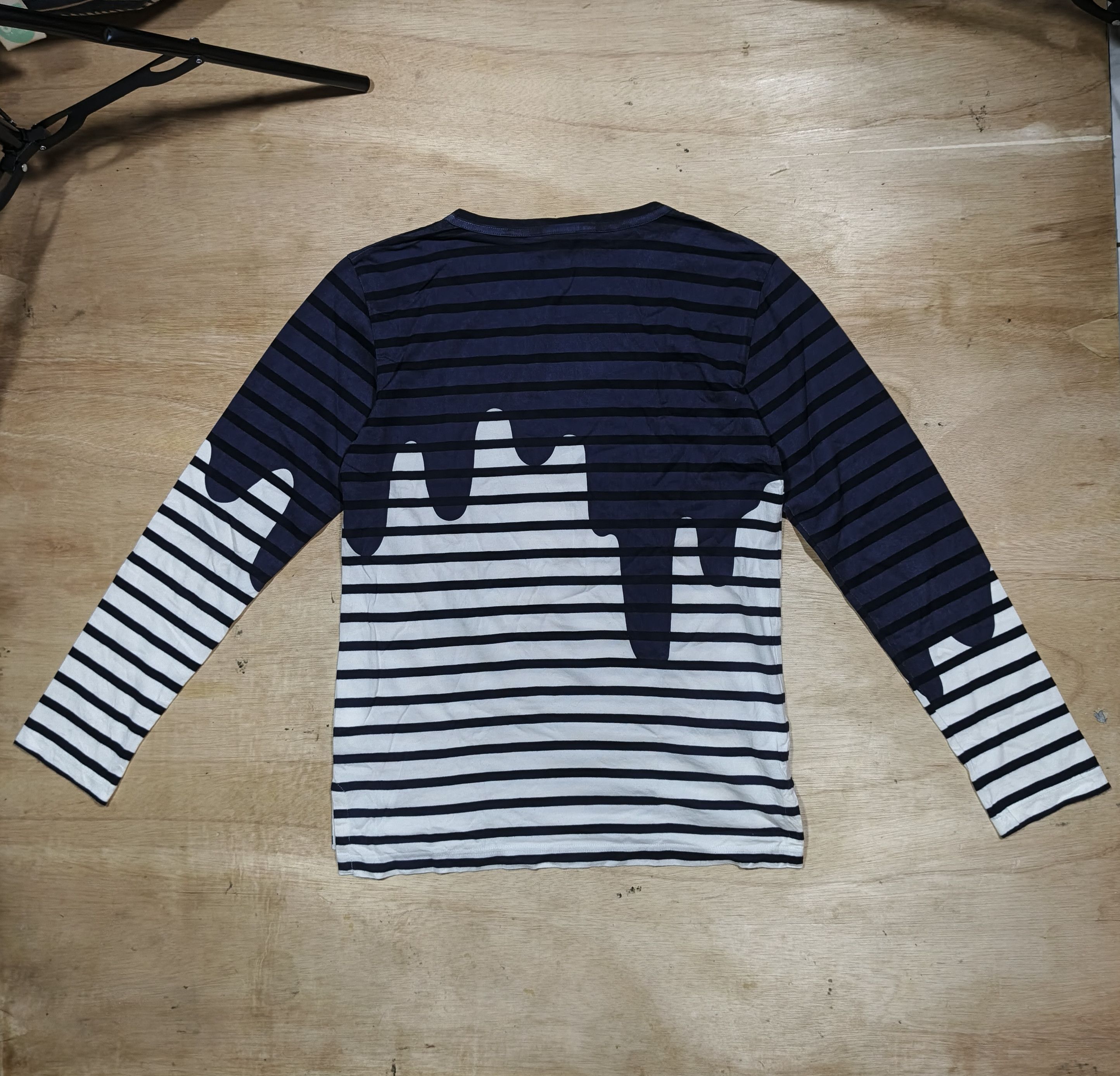 Japanese Brand DESERTIC Liquid Print Border Longsleeve T-Shirt Size M / US 6-8 / IT 42-44 - 6 Thumbnail
