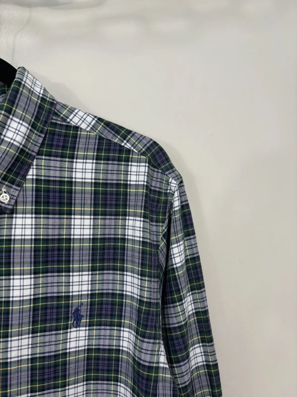 Ralph Lauren × Vintage Vintage Ralph Lauren Tartan Check Luxury Button Up Shirt Size US L / EU 52-54 / 3 - 3 Thumbnail