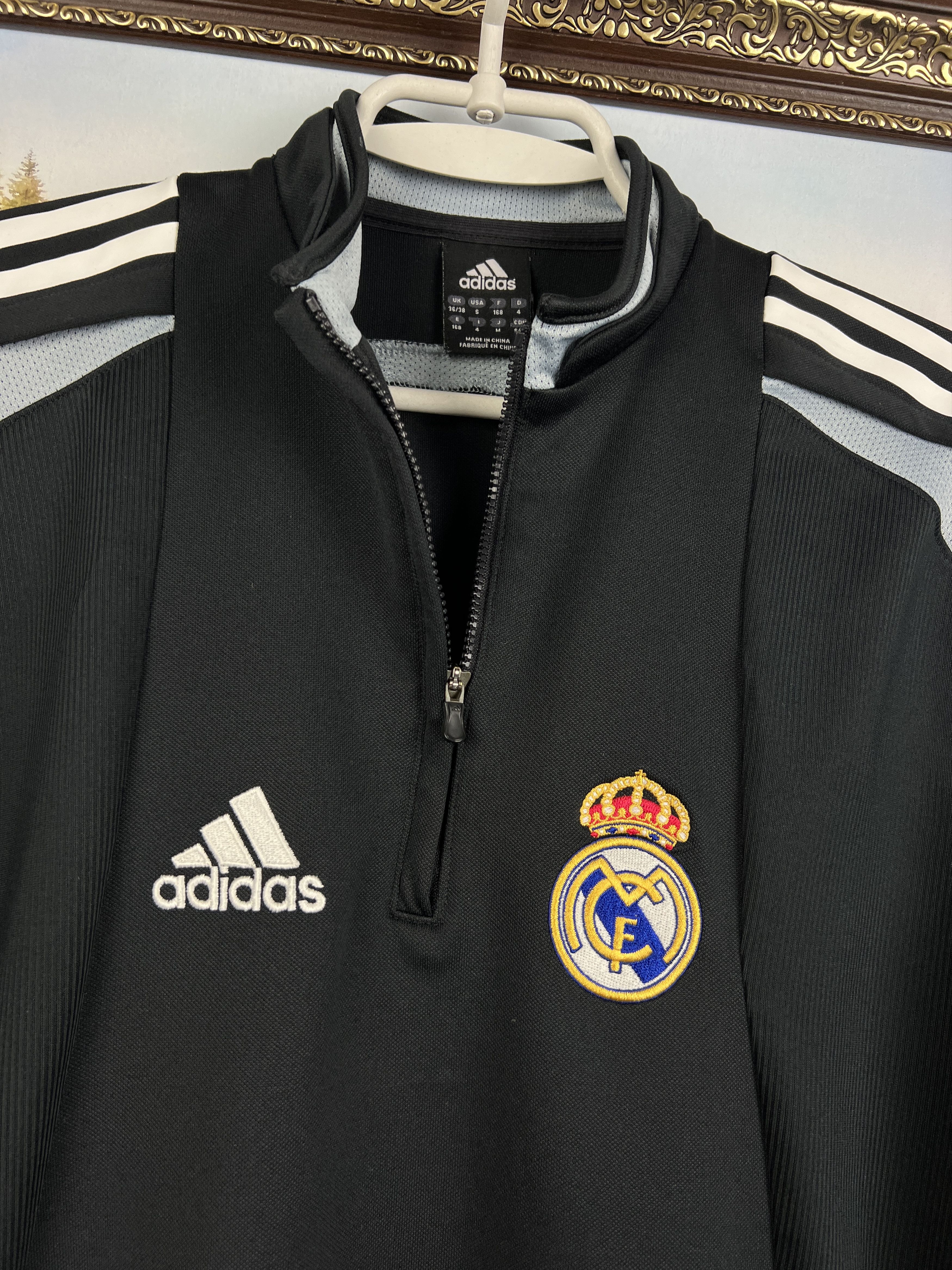 Adidas Vintage Real Madrid Football Train Jacket Soccer Sweatshirt Size US S / EU 44-46 / 1 - 3 Thumbnail