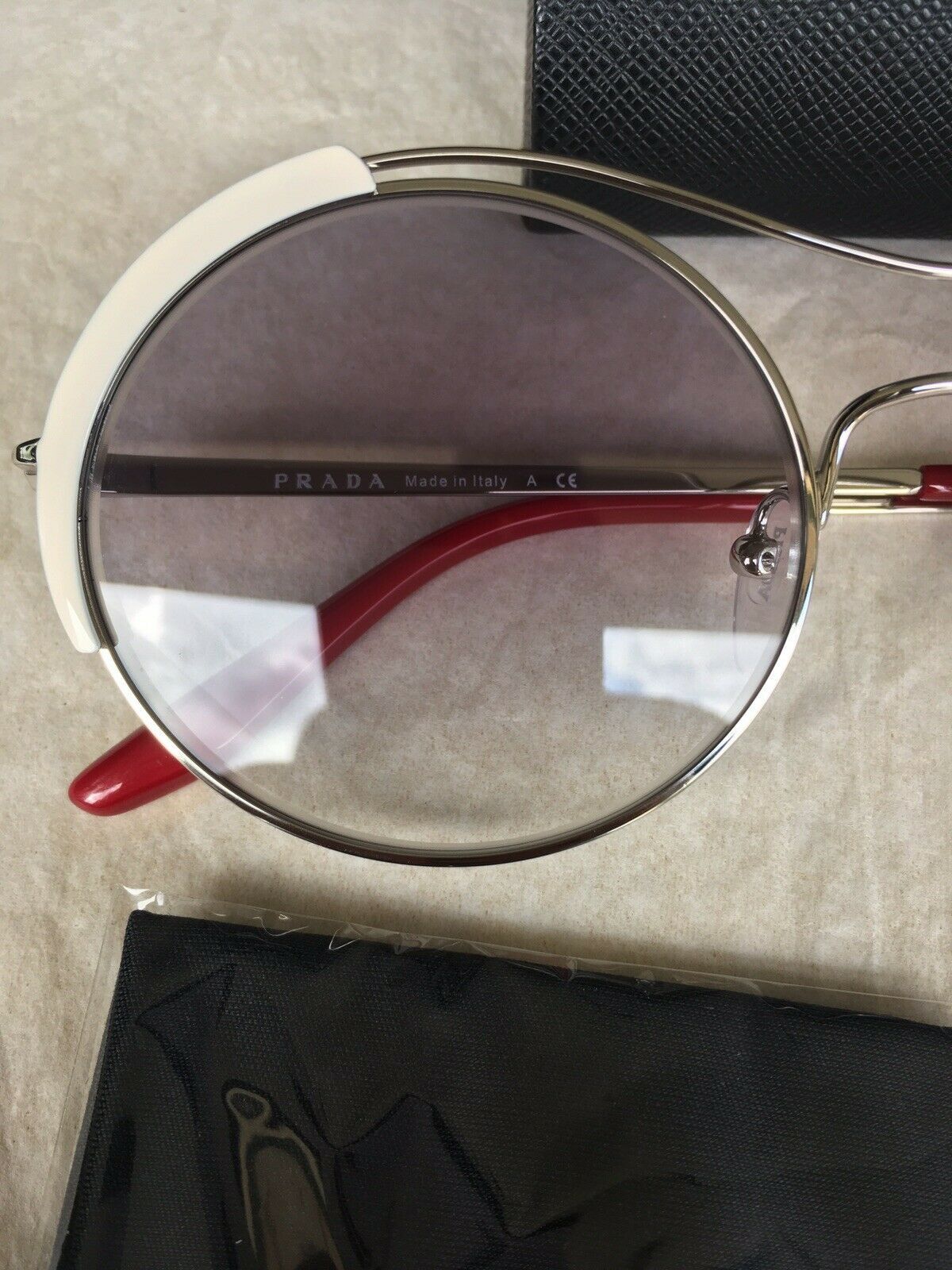 Prada PRADA Round Sunglasses SPR 55V Size ONE SIZE - 4 Thumbnail