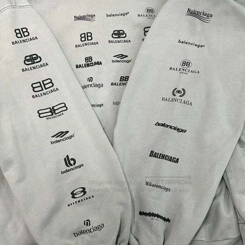 Balenciaga Balenciaga Logo Print Distressed Hoodie. Size US L / EU 52-54 / 3 - 3 Thumbnail
