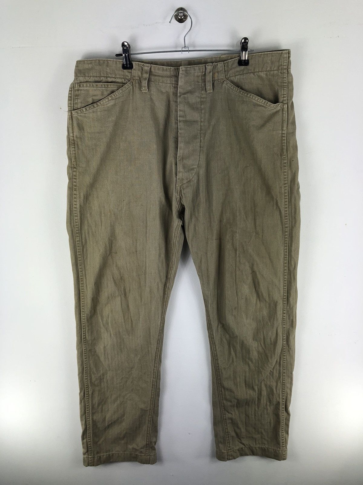 Herringbone × Japanese Brand × Tenderloin Vintage Tenderloin Inspired 1940s  USMC P41 HBT Pants | Grailed