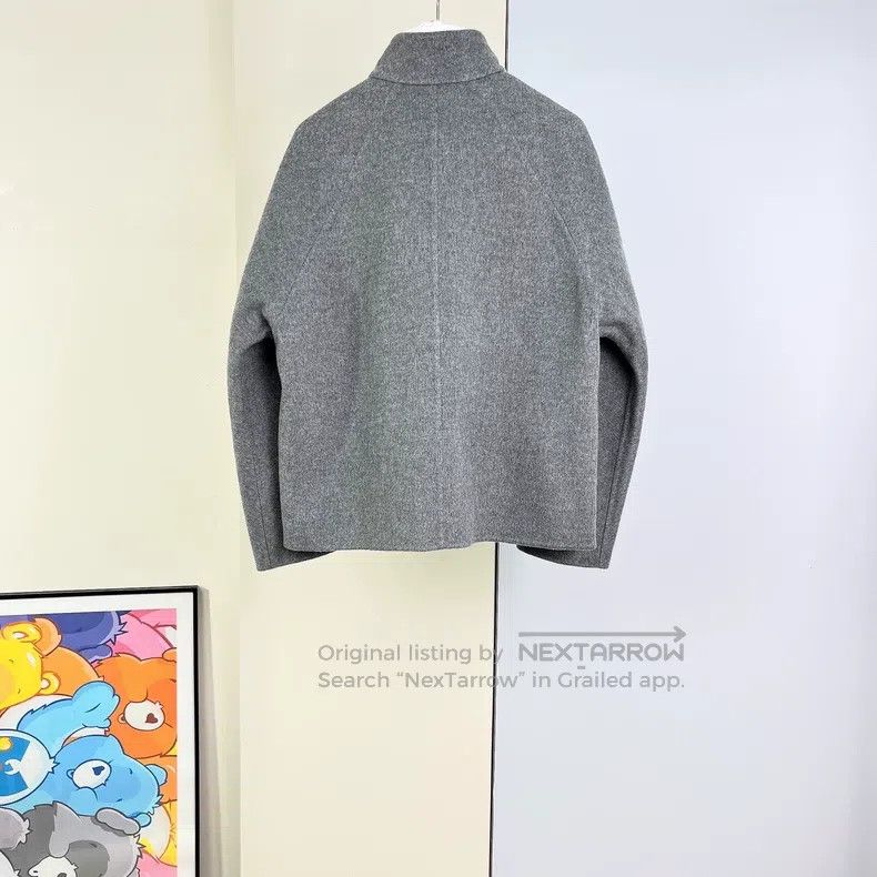 Hermes Hermes Gray Notched Collar Tweed Jacket Size XXS / US 00 / IT 34 - 2 Thumbnail