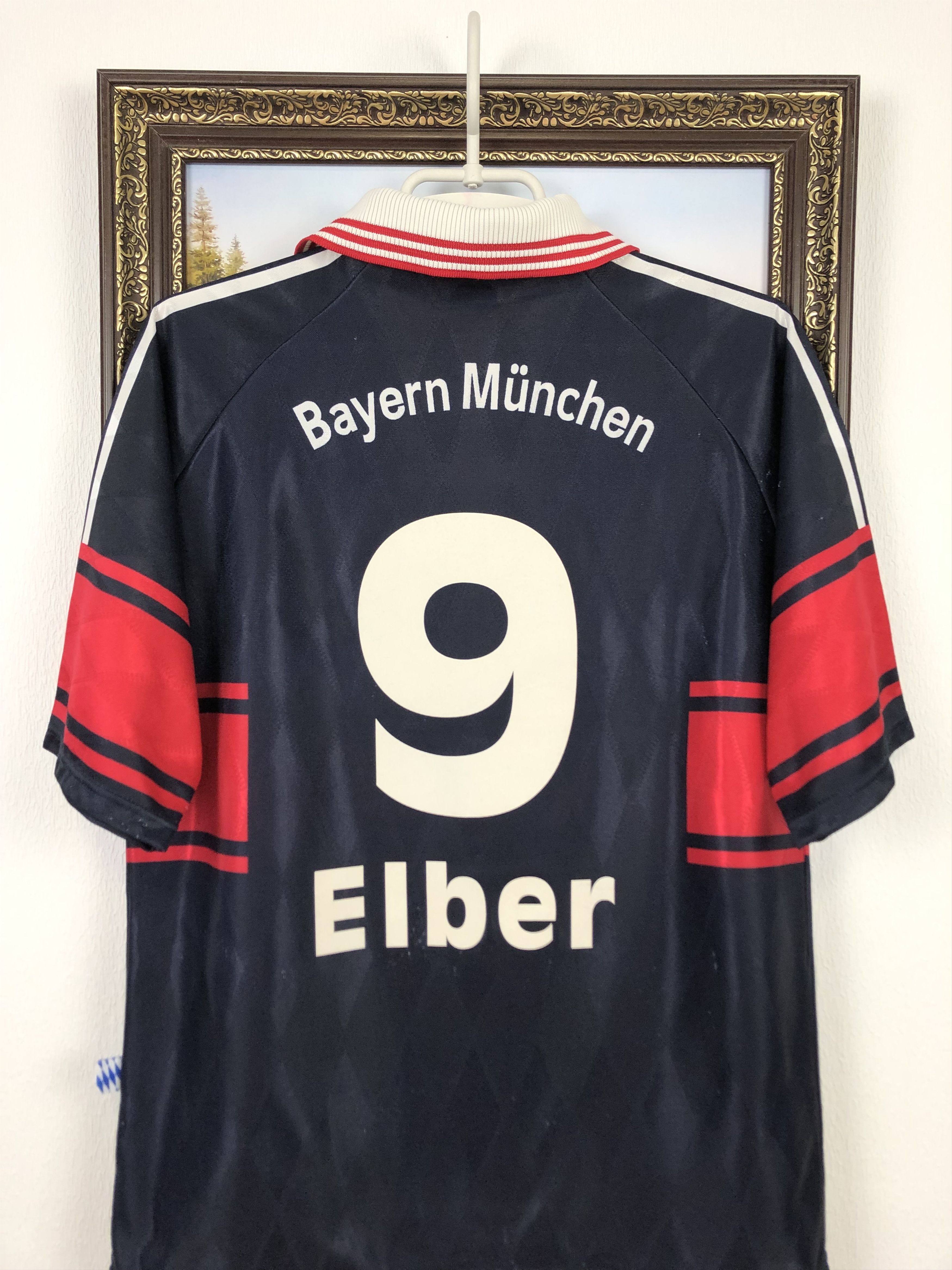 Adidas Bayern Munich football shirt 1997 #9 Elber Adidas Jersey Size US S / EU 44-46 / 1 - 2 Thumbnail
