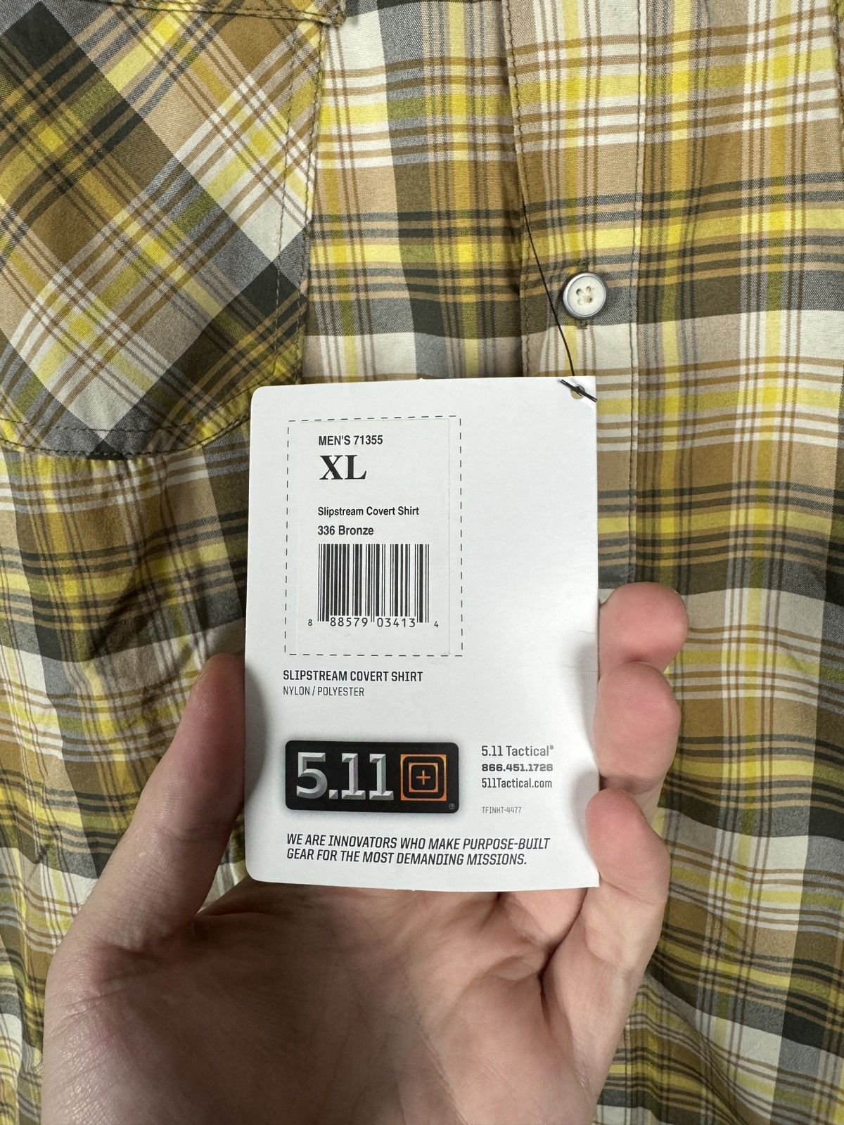 5.11 5.11 Tactical Slipstream Covert Short Sleeve Shirt Army XL Size US XL / EU 56 / 4 - 7 Thumbnail