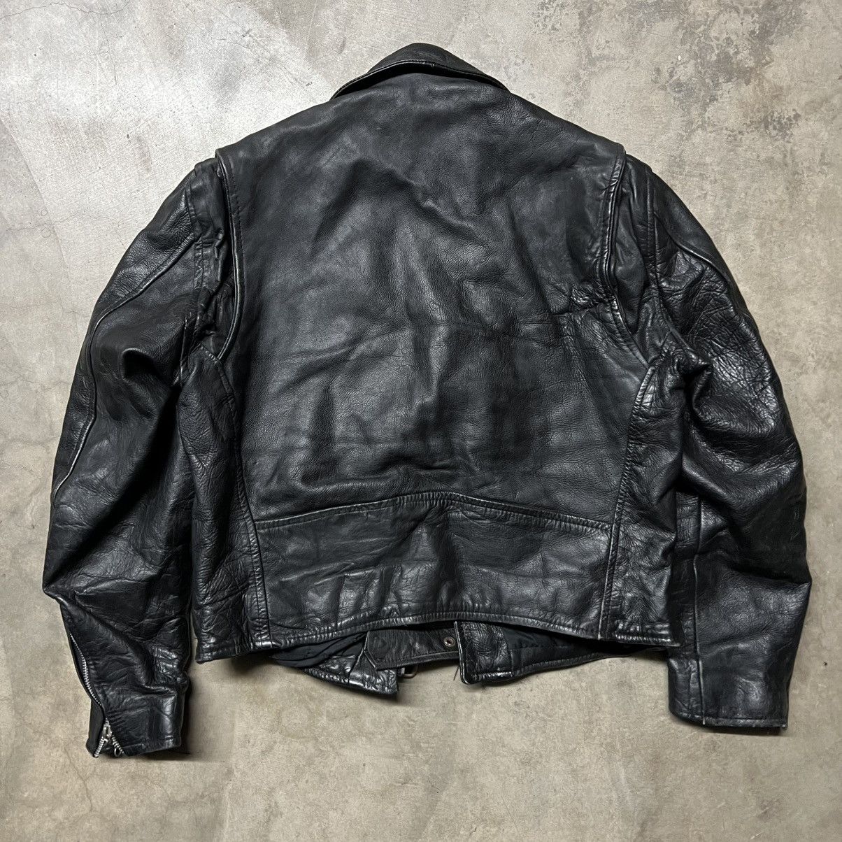 Vintage Vintage 80’s 🇺🇸 Motorcycle Black Leather Jacket Size US M / EU 48-50 / 2 - 7 Thumbnail