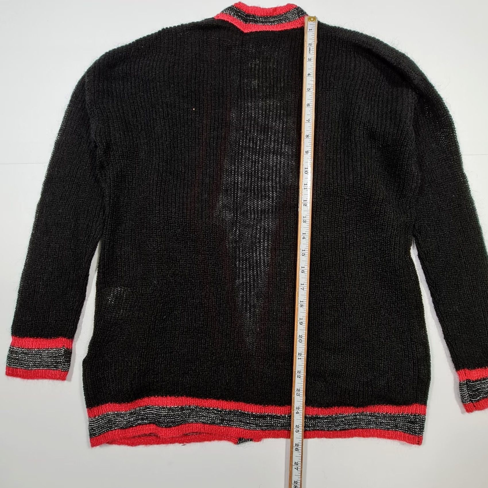 Vintage Teddy Smith Cardigan Womens Black Small Long Sleeve Mohair Knit Open Front Logo Casual Knitwear Gift idea 90s City Holiday Womens Size S / US 4 / IT 40 - 8 Thumbnail