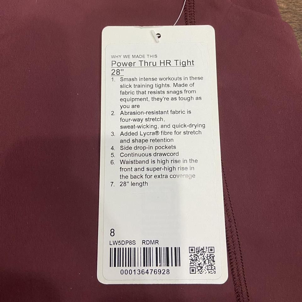 Lululemon Lululemon Power Thru Leggings Size 30" / US 8 / IT 44 - 5 Thumbnail