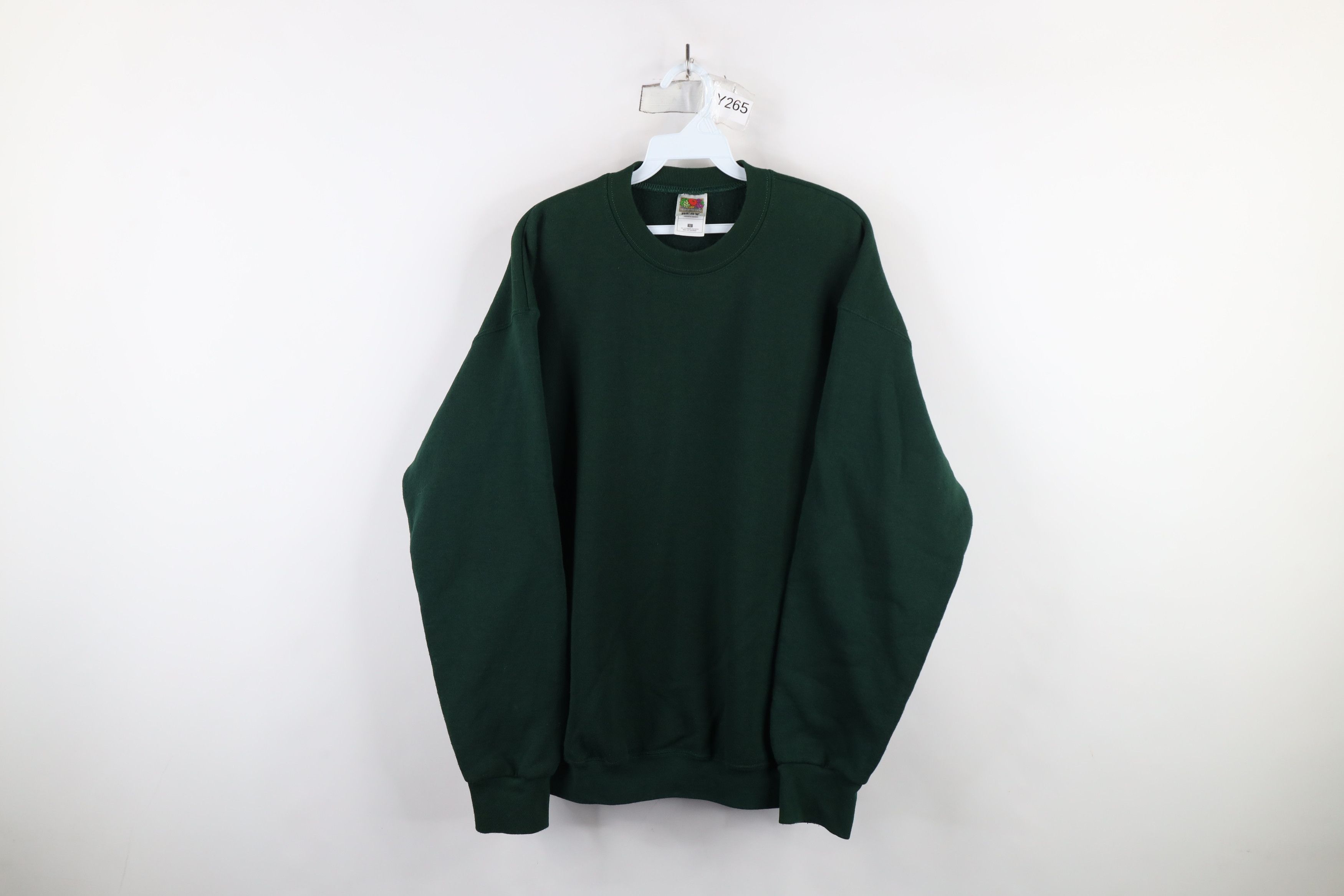Vintage Vintage 90s Streetwear Crewneck Sweatshirt Hunter Green Size US L / EU 52-54 / 3 - 1 Thumbnail