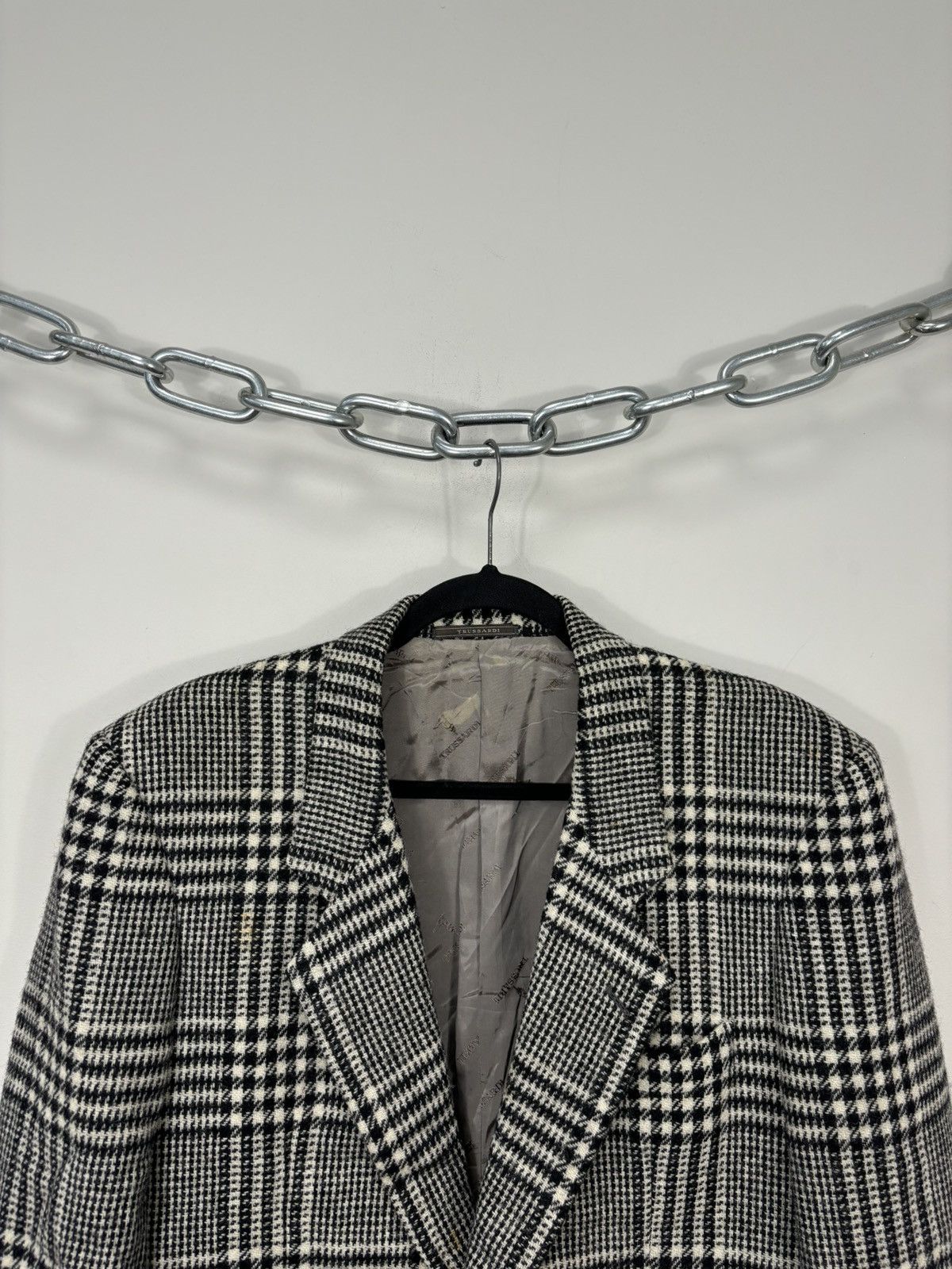 Trussardi Vintage Trussardi Men’s Tartan Check Wool Blazer Jacket Size 42R - 5 Thumbnail