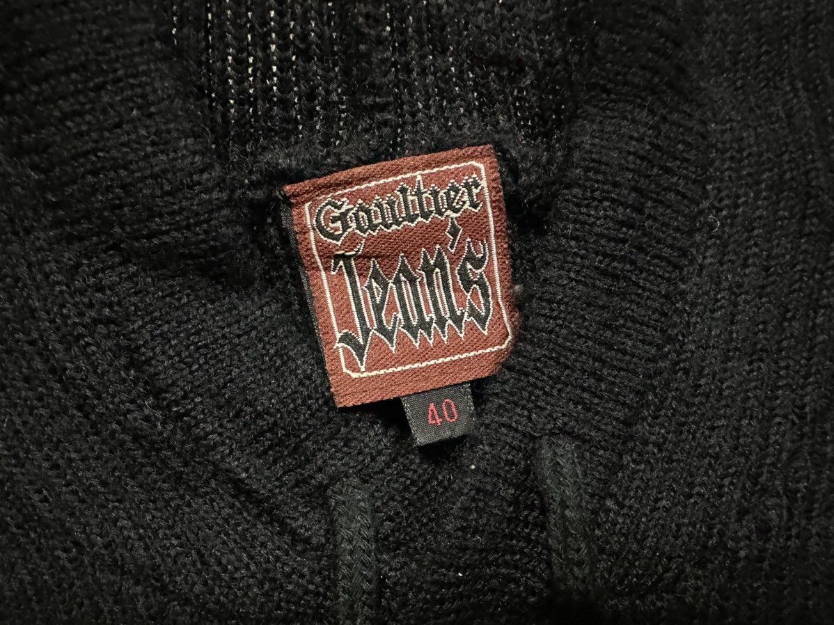 Designer × Gaultier Homme Objet × Jean Paul Gaultier 🔥Rare Vintage Jean Paul Gautier Ribbed Knit Hoodie Pullover Size US S / EU 44-46 / 1 - 7 Thumbnail