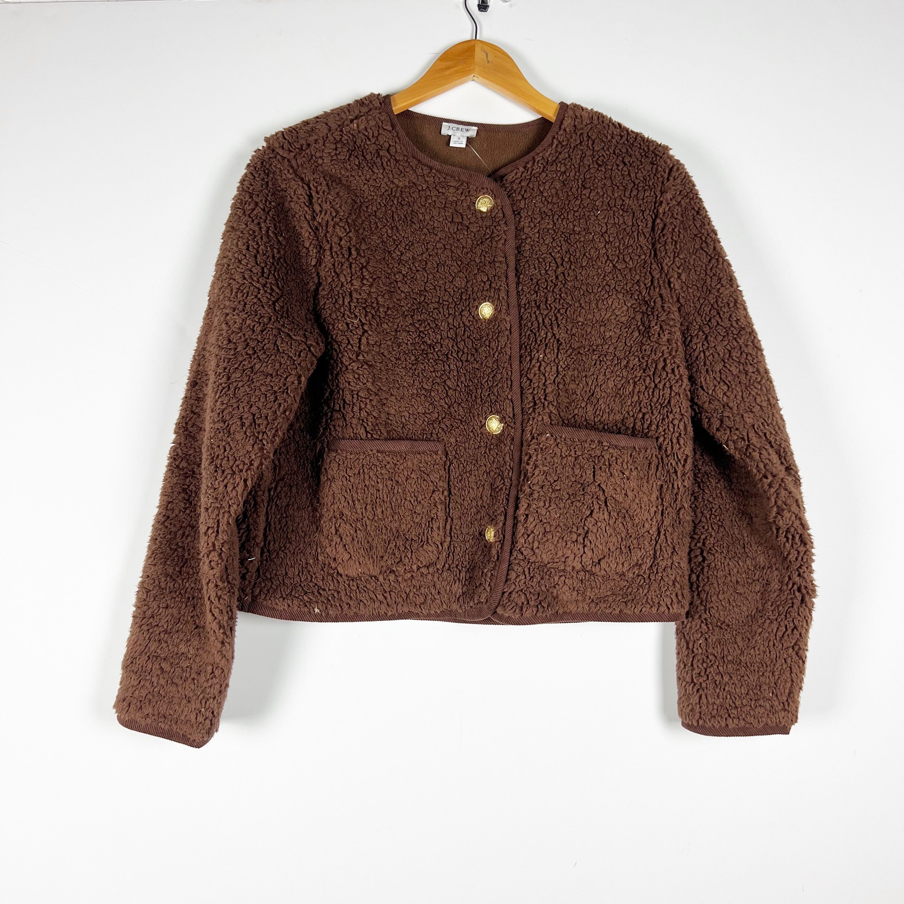 J.Crew J. Crew Sherpa Lady Fuzzy Teddy Button Size S / US 4 / IT 40 - 1 Thumbnail