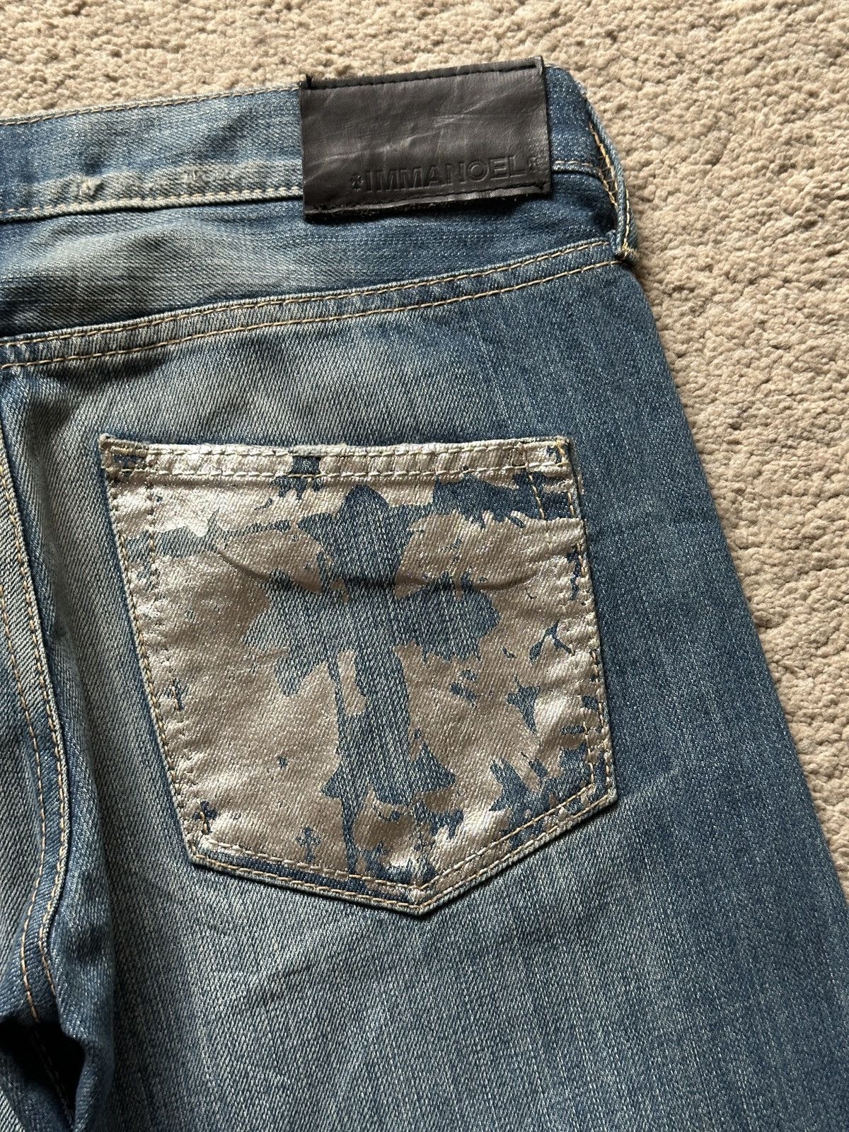 Japanese Brand 2000s Immanoel Cross Pocket Jeans Size US 30 / EU 46 - 6 Thumbnail