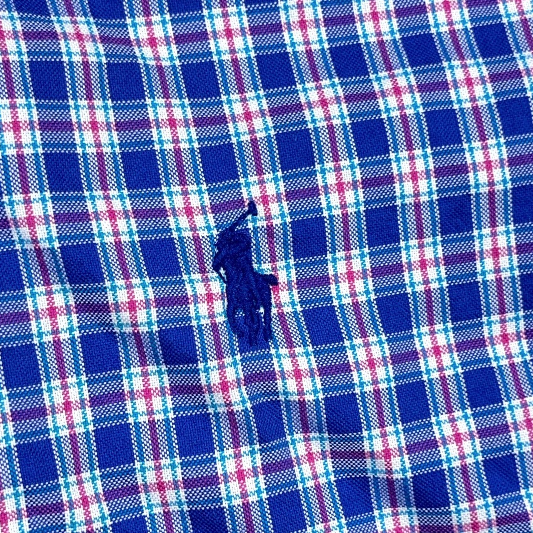 Ralph Lauren Ralph Lauren Oxford Shirt Men XL Blue Plaid Button Up Dress Lightweight OCBD Size 46R - 5 Thumbnail